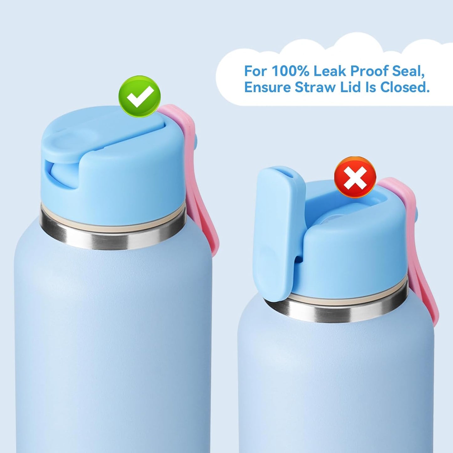 12Oz Kids Water Bottle for School Boys&Girls, 304 Stainless Steel Toddler Cup, Insulated Water Bottle with Straws, Bpa-Free, Blue