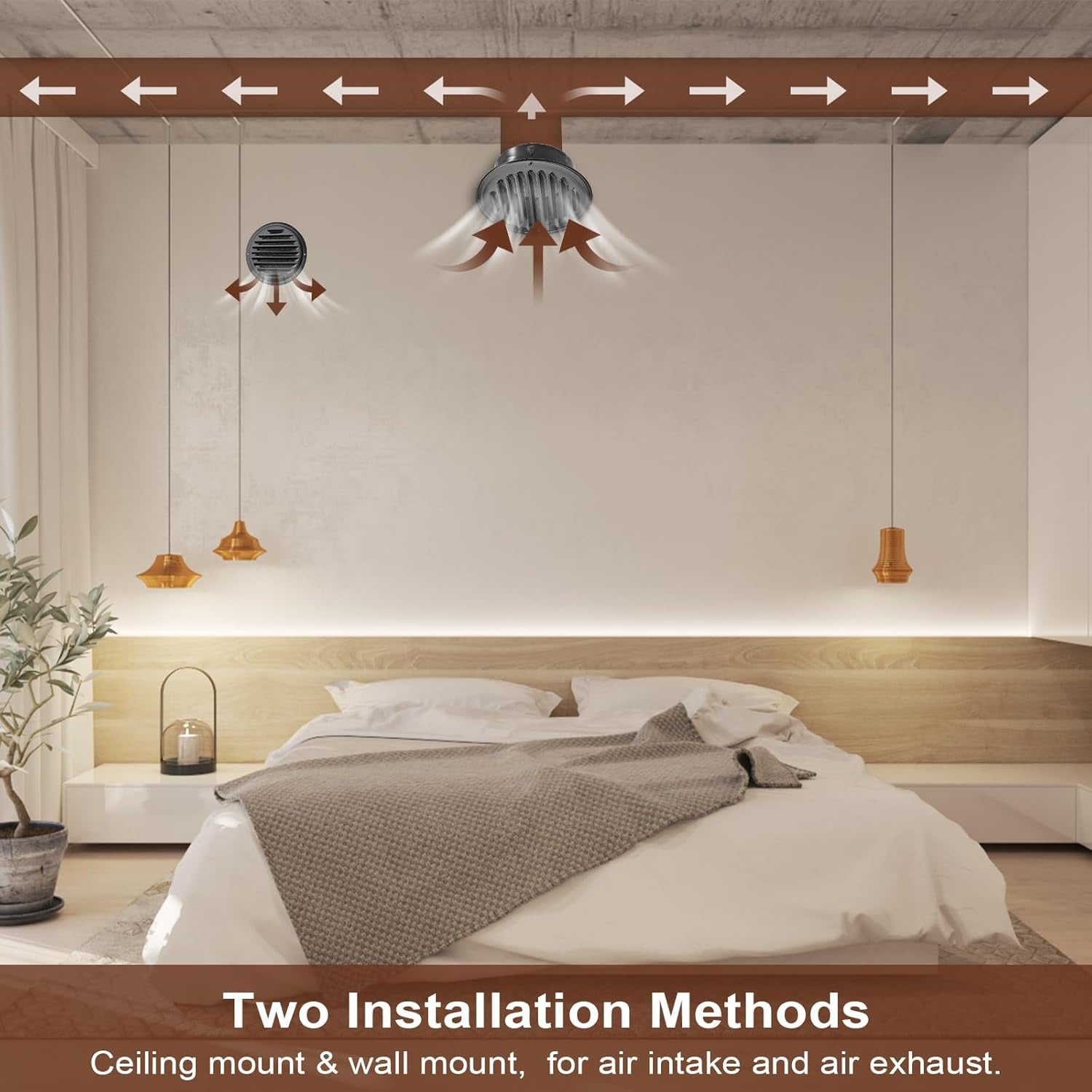 6-Inch Round Black Stainless Steel Air Vent Cover with Built-In Fine Mesh for Kitchen, Bathroom, Garage, Office, and Warehouse Ventilation