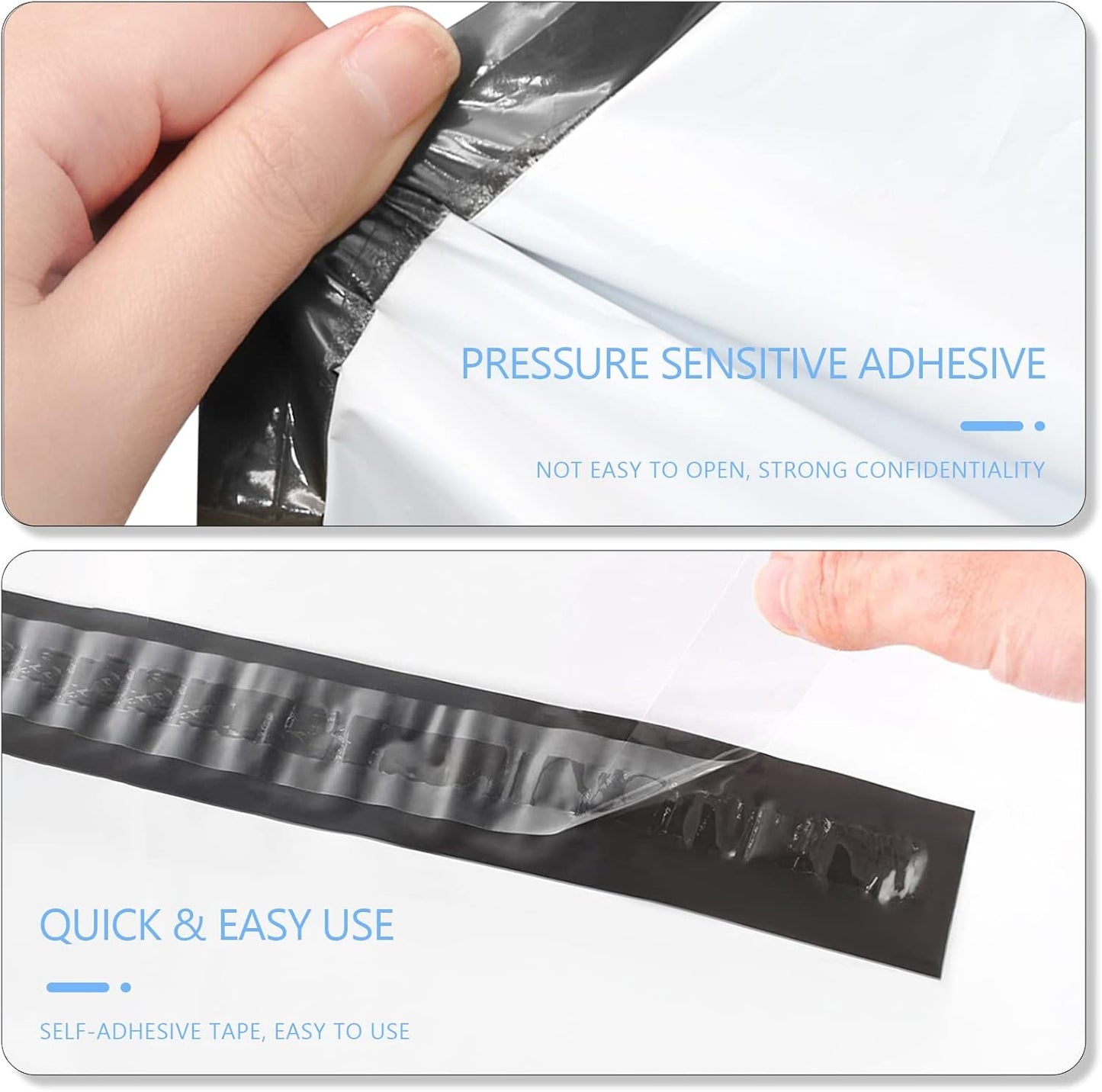 White Poly Mailers 6X9In 100Pcs, Shipping Bag for Small Business, Mailer Bags for Clothing, Self Strong Adhesive Mailing Envelopes for Package Suppliers, Flexible Secure Tear Resistant Postal Bag