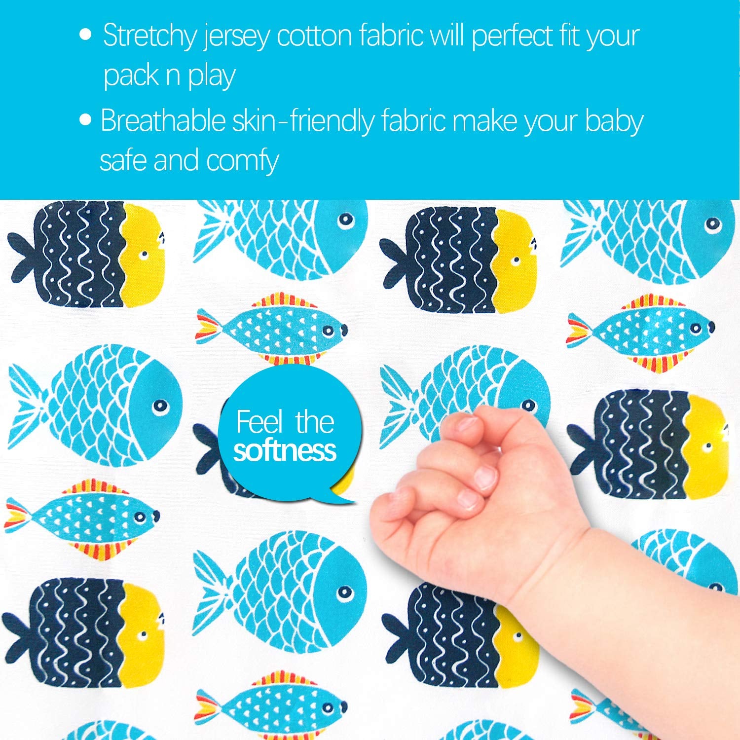 Crib Sheets Fitted, 2 Pack Crib Sheet Fits for Standard Crib Mattress, Toddler Sheets for Baby Boys & Girl