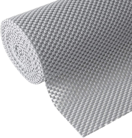 Shelf and Drawer Liner for Kitchen Cabinets Non-Adhesive, Non Slip Durable Strong Clean Long Size 12 Inches X 10 Feet, Shelves, Cabinets, Storage, Kitchen and Desks, Light Gray