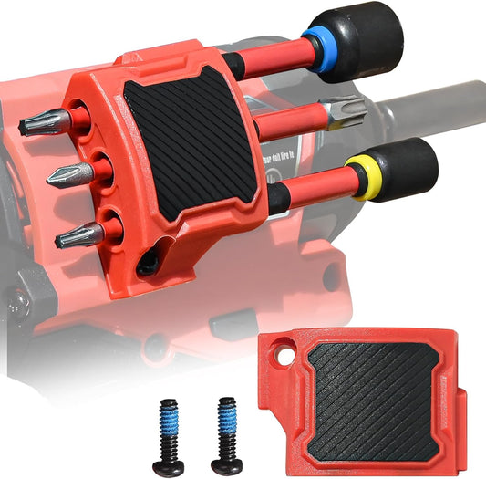Magnetic Bit Holder for Milwaukee M12 GEN3 Impact Driver, Tool Holder with Two Screws, Red