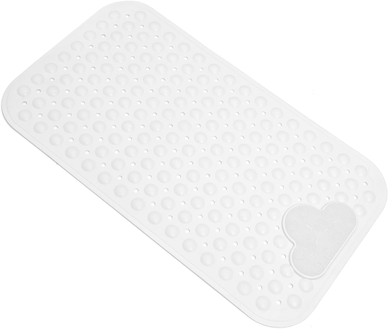 Bath Tub Mat Shower Mat Non Slip Bathtub Mats with Suction Cups Bath Mat for Tub Bathroom Mats 28" X 16" Machine Washable (White)