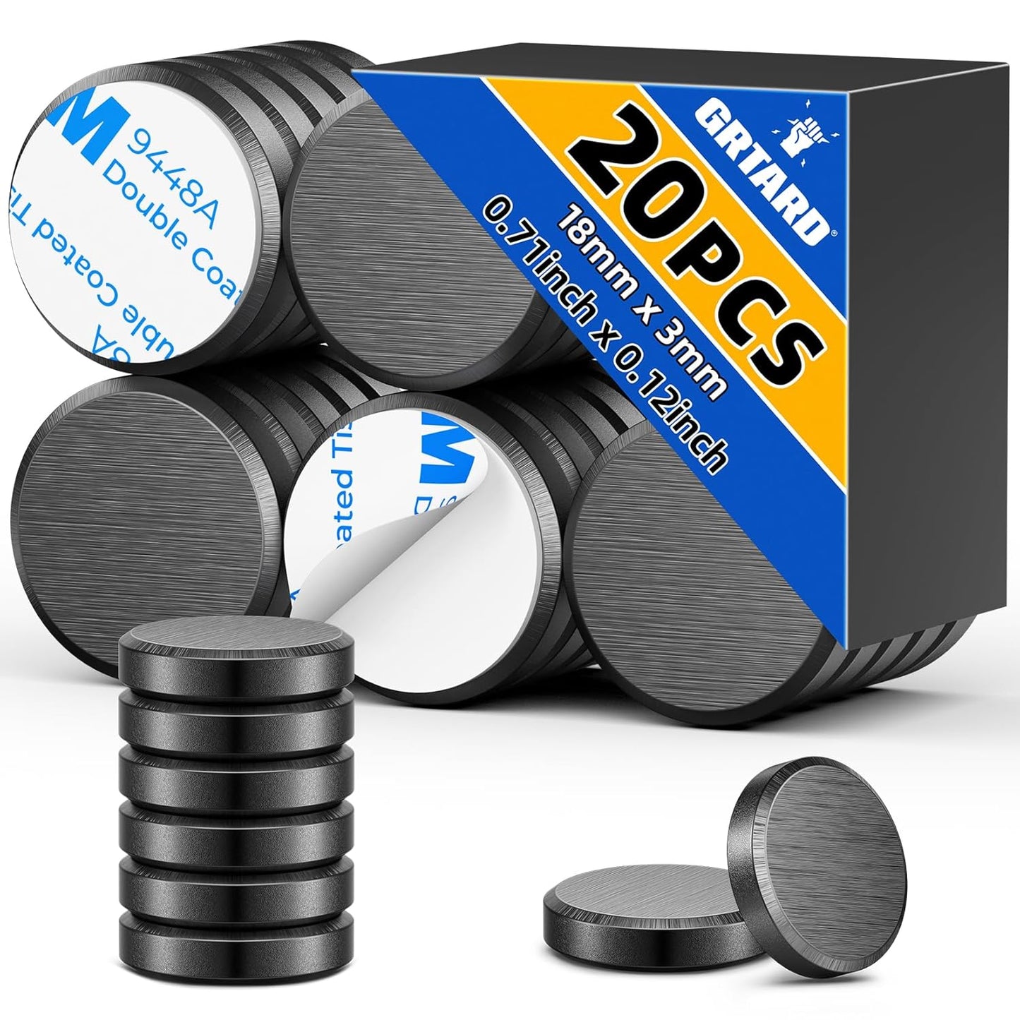 20Pcs Small Products for Crafts with Adhesive Backing, Ceramic Products Craft, round Circleproduct Perfect for Button, Craft, Hobbies, Science Projects - 0.71Inch X 0.12Inch