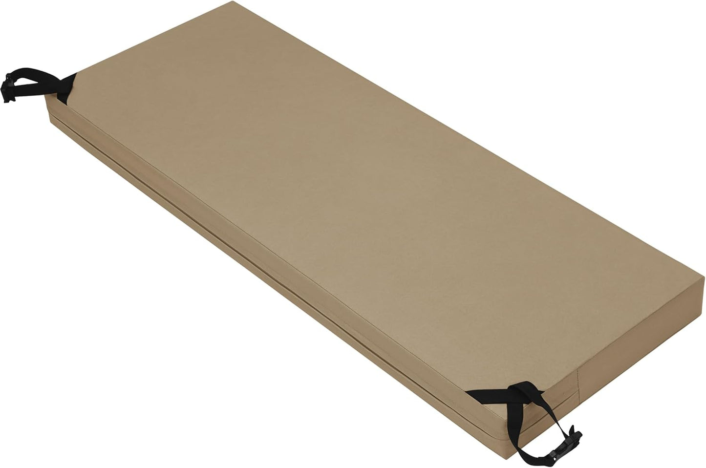 42X18X3 Inch Waterproof Outdoor Couch Bench Cushion Covers Only Replacement Non-Slip Patio Seat Cushion Slipcover with Zipper and Adjustable Straps Camel