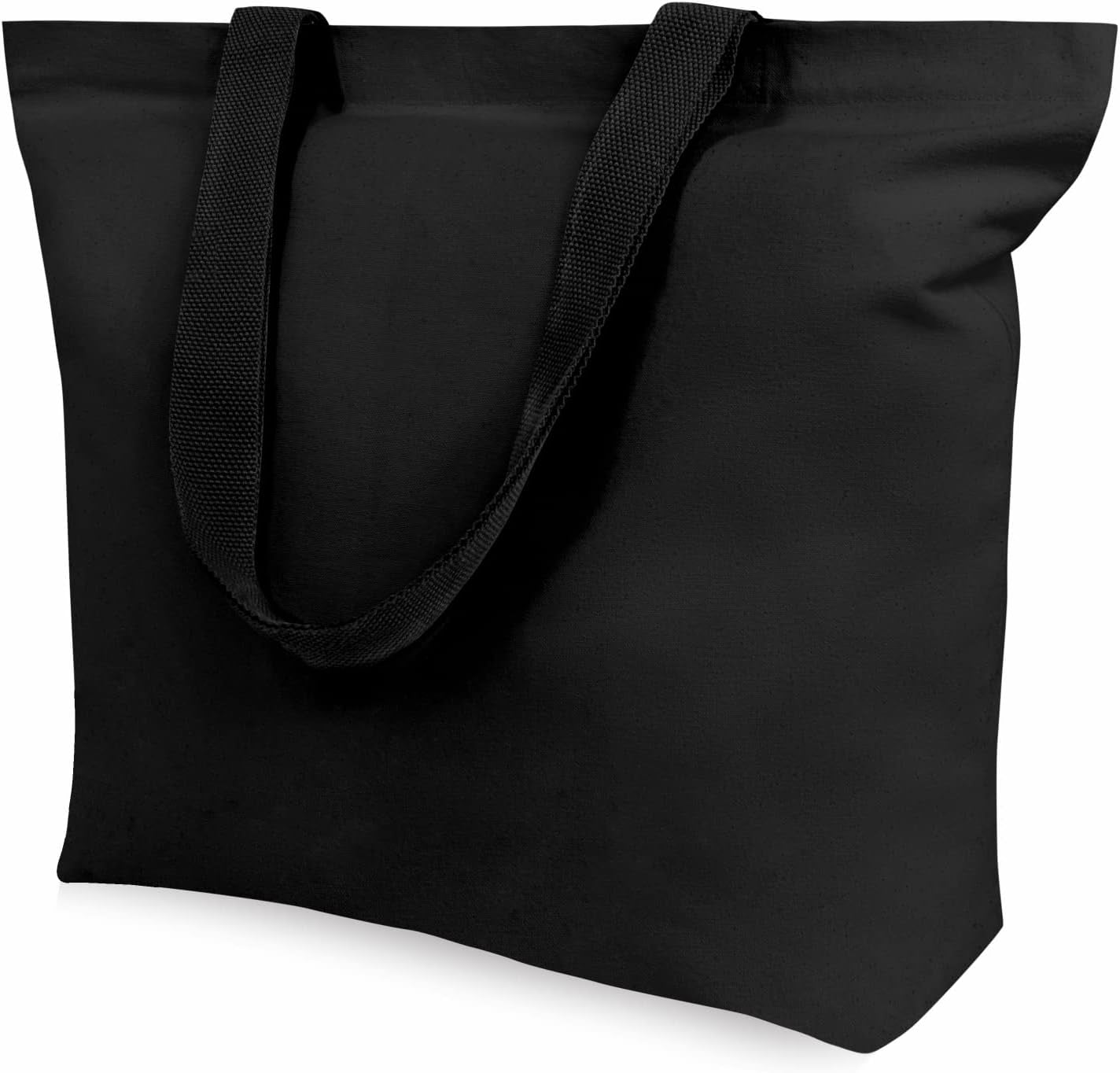2-Pack Canvas Tote Bags with Magnetic Snap, Reusable Grocery Shopping Bags, DIY Your Creative Designs