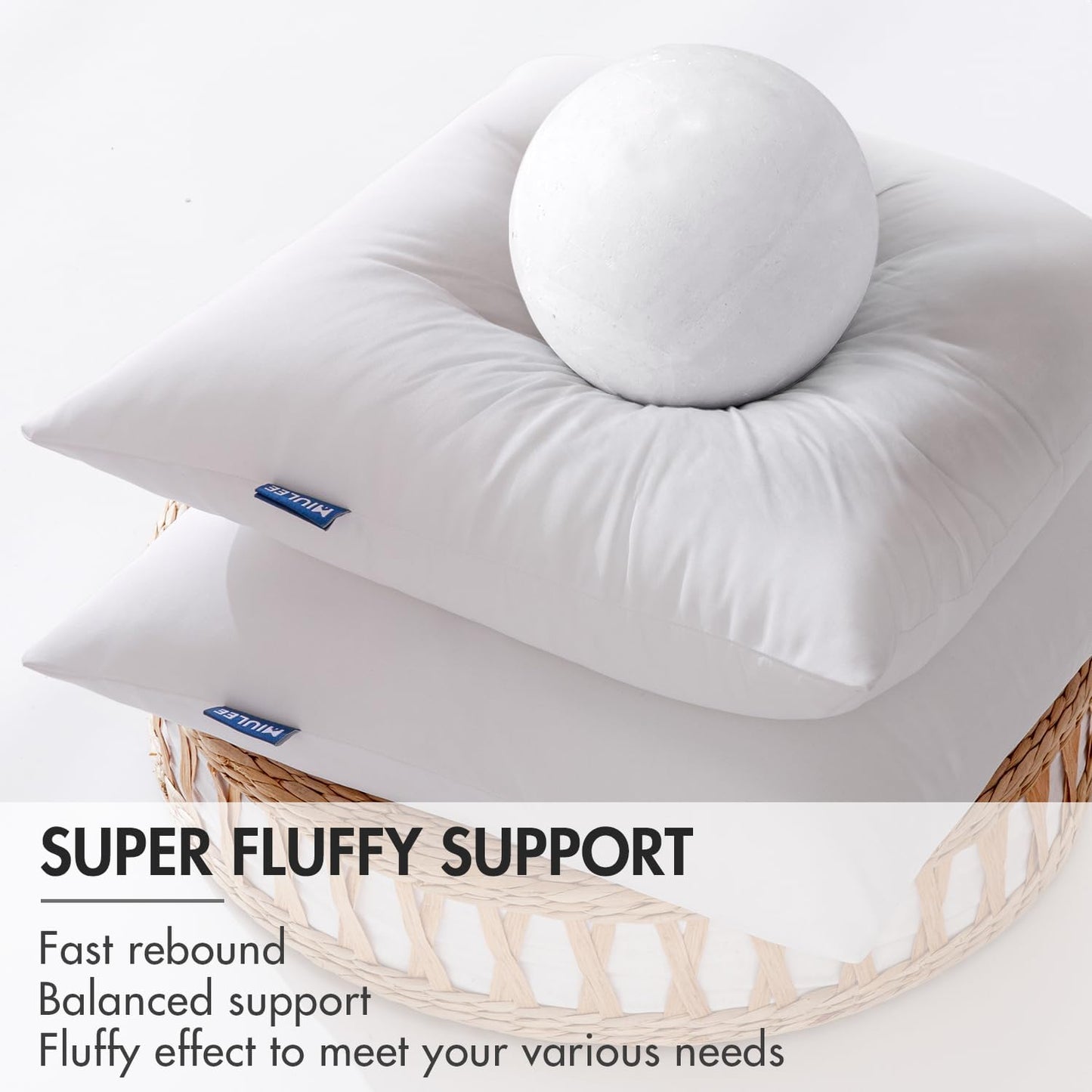 16X16 Outdoor Pillows,Set of 2 Throw Pillows Waterproof,Soft Support Throw Inserts Decorative Water Resistant for Patio Furniture and Garden