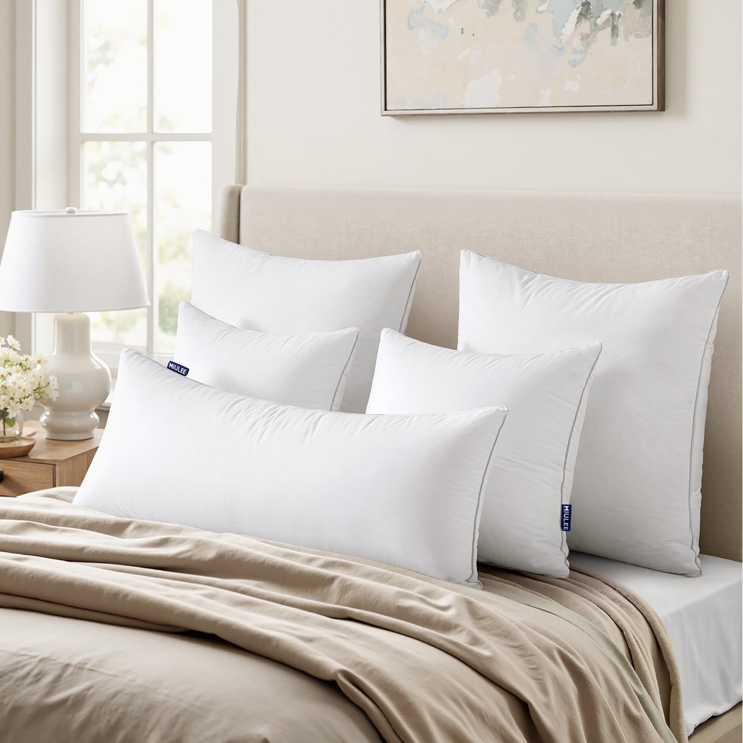 16X26 Pillow Insert -Decorative Throw Pillow with 100% Cotton Cover Rectangle for Sofa Couch