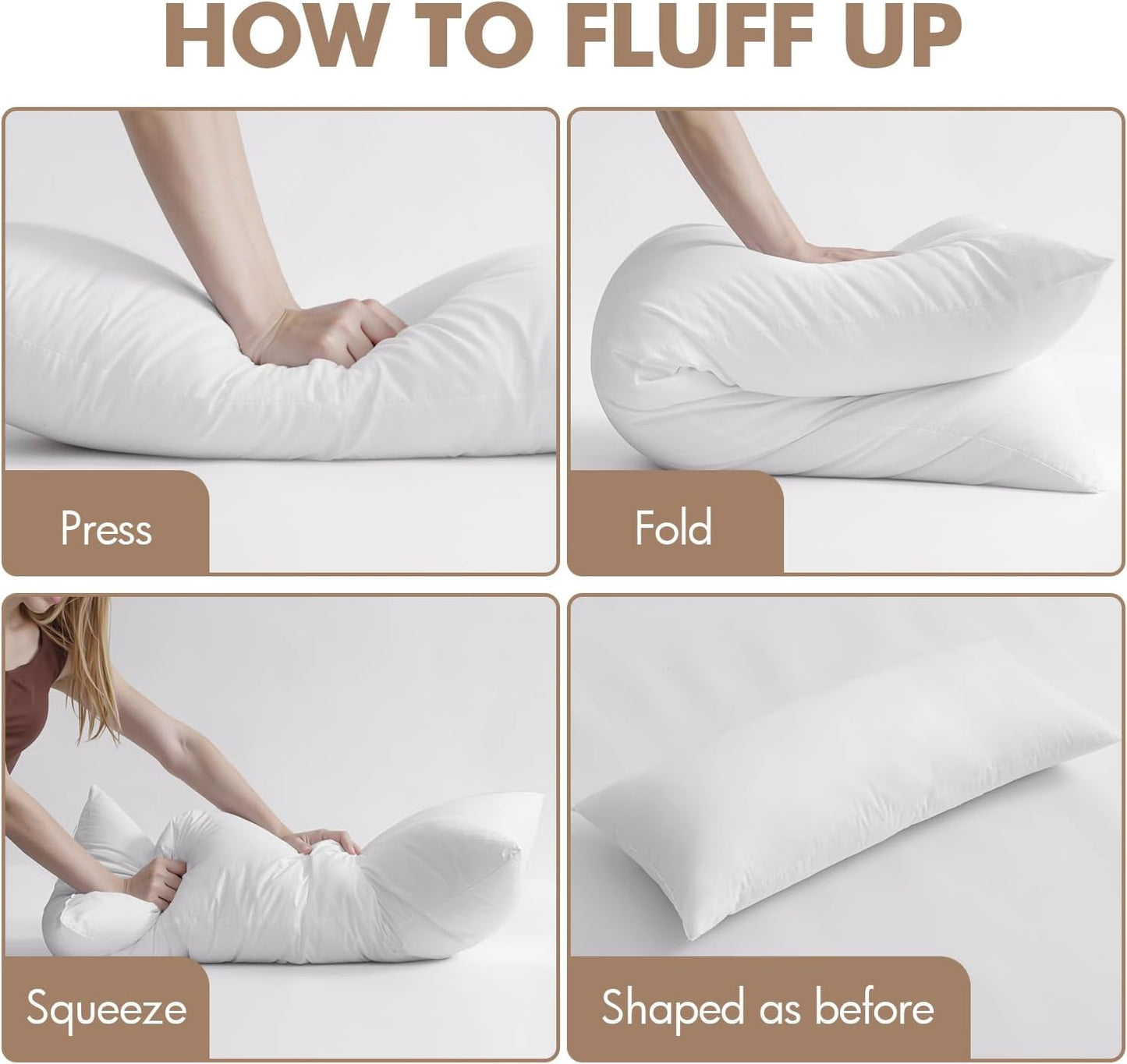 16X20 Inch Premium Lumbar Throw Pillow for Bed Sofa Couch Virgin Microfiber with 100% Cotton Cover Decorative Throw Pillow Insert Stuffer Form