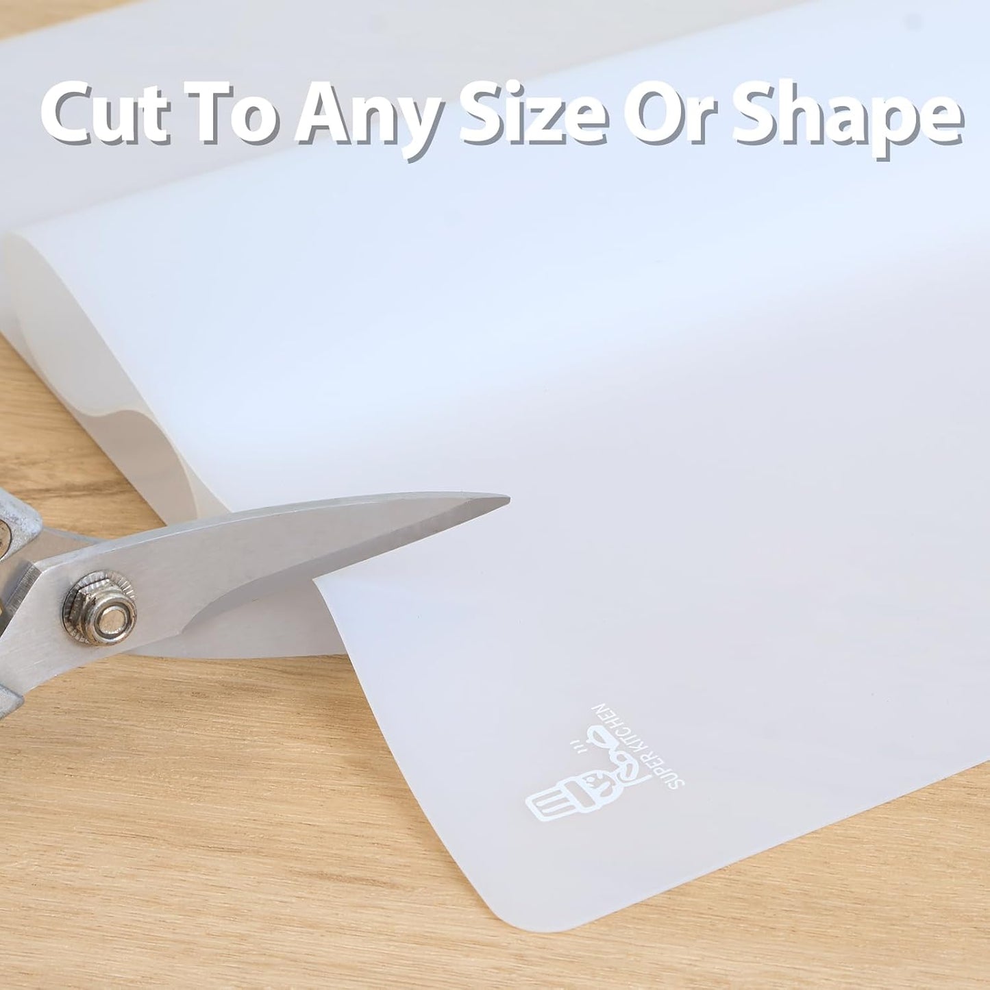 Thick Silicone Counter Mat Large 23.4"By15.6", Heat Resistant Mat for Kitchen Table/Countertop Protector/Non Stick Pastry Baking Placemats, Silicone Pad for Crafts Kids, Clear