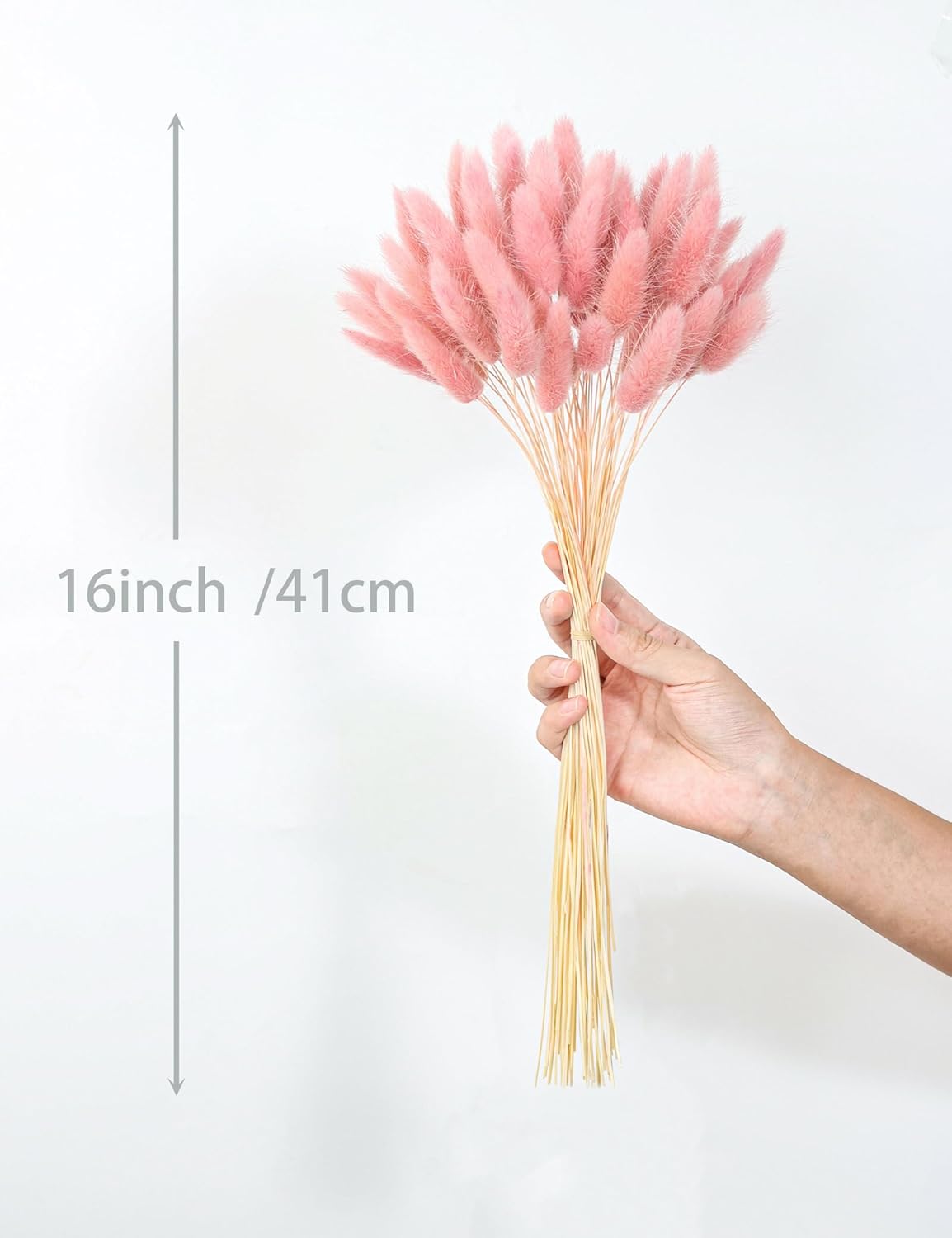 120Pcs Dried Rabbit Tails, Dusty Pink Bunny Tails, Natural Bulk Dried Flowers for DIY Bohemian Wedding Rustic Party Decorations, Garlands, Cake Decorations. (Dusty Pink)