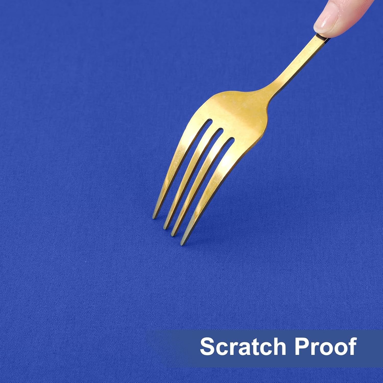 2 Pack 6 Foot Rectangle Elastic Fitted Tablecloth, Waterproof Fabric Table Cover, Washable Polyester Table Cloth for Picnic, Camping, Outdoor (Blue, 30" X 72")