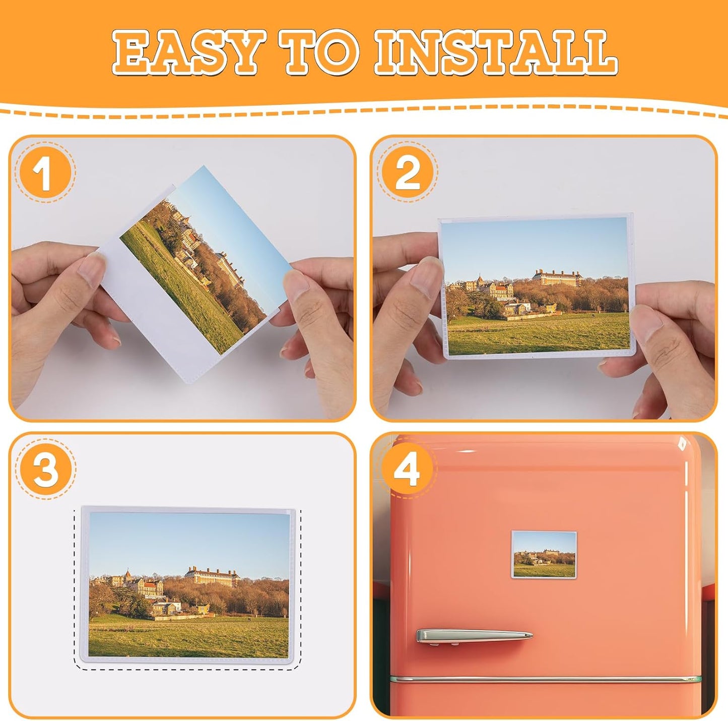 15-Pack Magnetic Picture Frames 2.5x3.5 Inches, Reusable Pocket Photo Holders for Refrigerators and Lockers, Ideal for Home, Office, School, and Celebrity Photo Displays