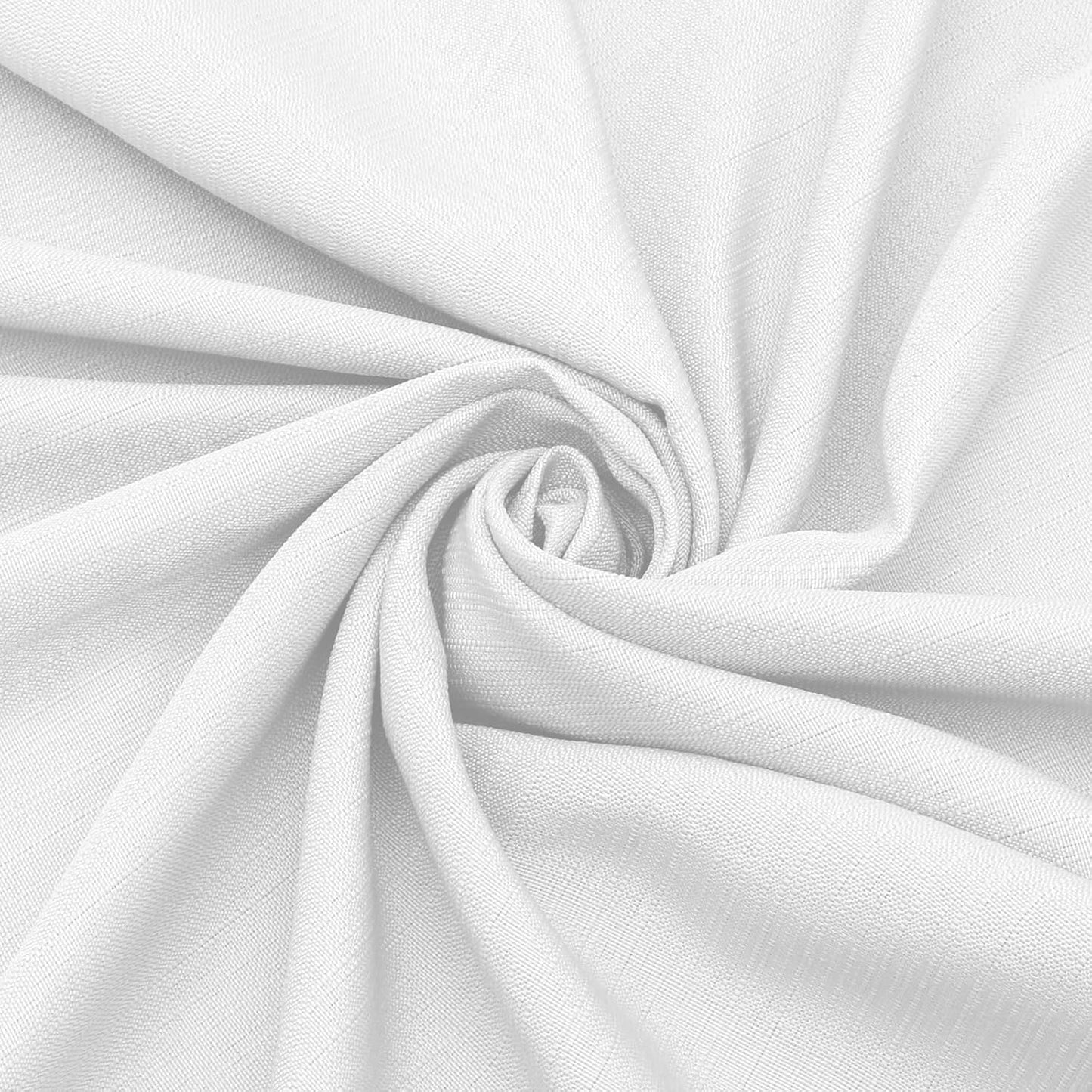 Linen Look French Door Curtains, Light Filgtering Privacy Window Door Curtain for Patio Glass Door Blind Tie up Shade, 1 Panel, 26X68 Inch, White