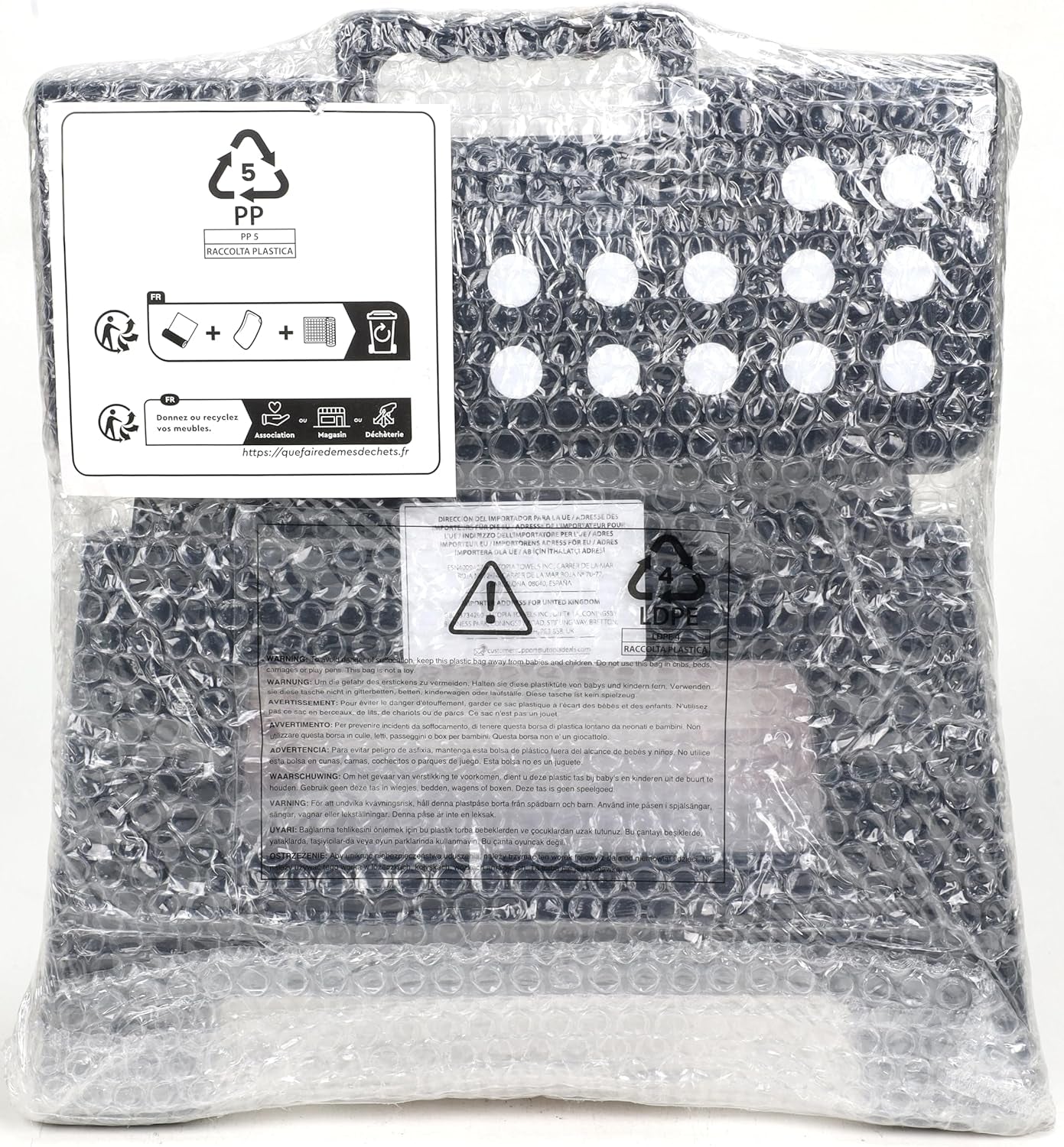 Folding Step Stool - (Pack of 2) Foot Stool with 9 Inch Height - Holds up to 300 Lbs - Lightweight Plastic Foldable Step Stool for Kitchen, Bathroom & Living Room (Black)