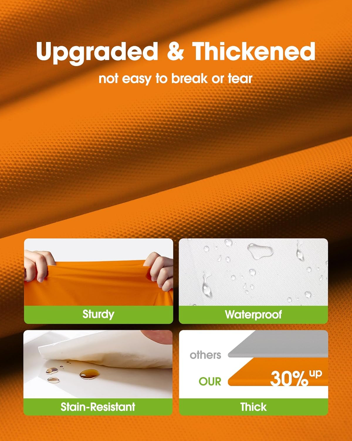 Plastic Table Cloth Disposable 20 Pack, 54 X 108 Inch Table Cloths, Halloween Party, Thanksgiving Decorations, Harvest, Fall Tablecloths, Rectangle Tables, Leakproof & Sturdy, Orange