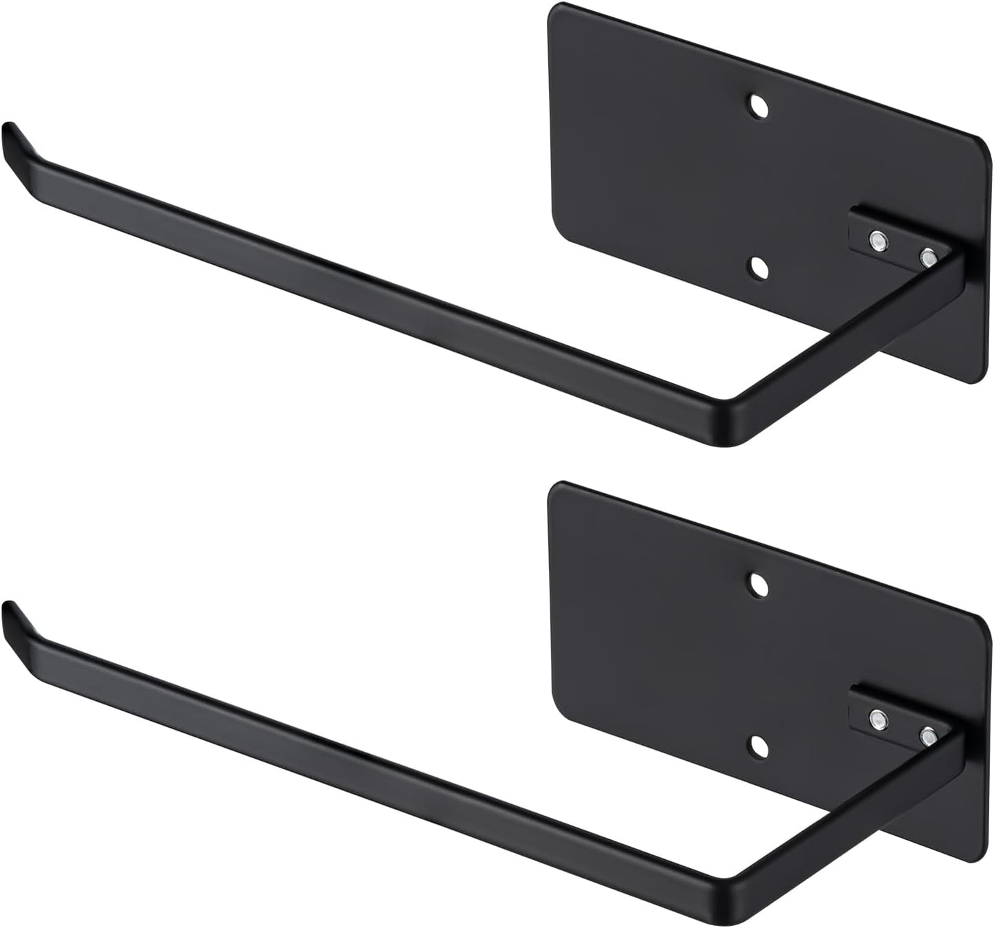 Bathroom Toilet Paper Holder 2Pack,Stainless Steel Toilet Roll Holder,Wall Mounted Self Adhesive Paper Stand for Bathroom, Kitchen, Washroom(Black)