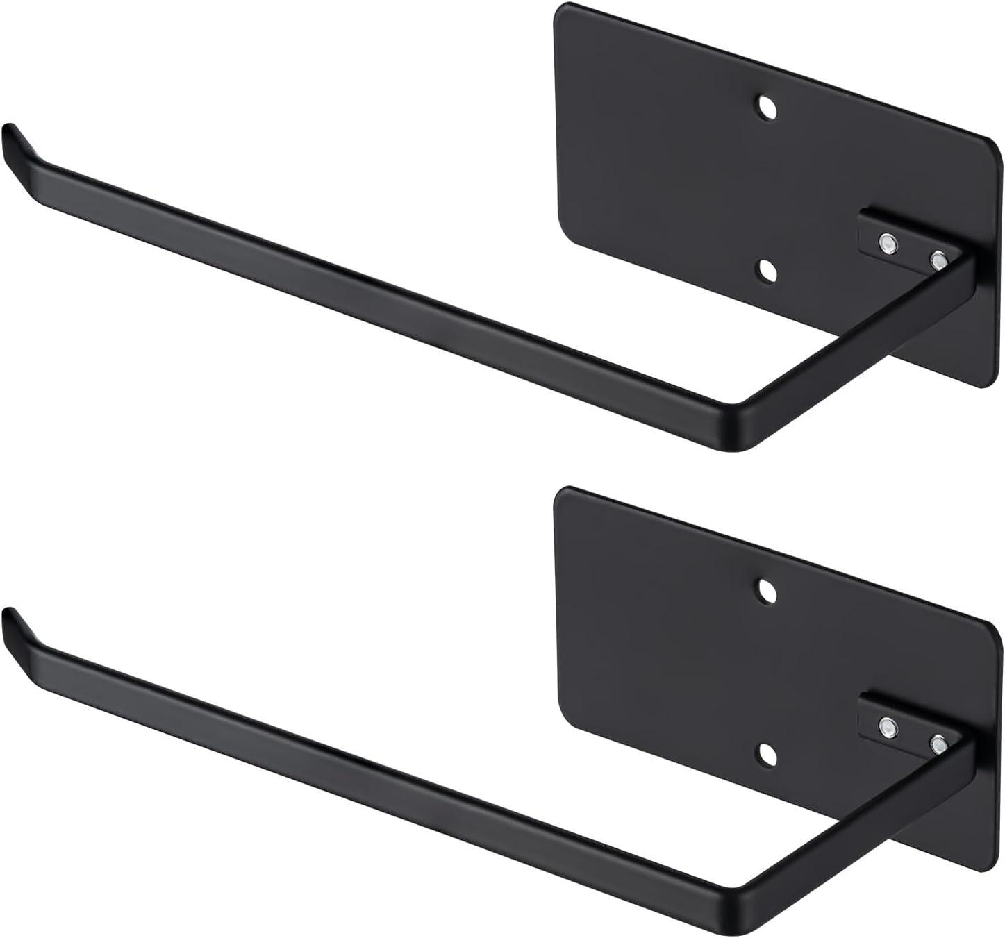 Bathroom Toilet Paper Holder 2Pack,Stainless Steel Toilet Roll Holder,Wall Mounted Self Adhesive Paper Stand for Bathroom, Kitchen, Washroom(Black)