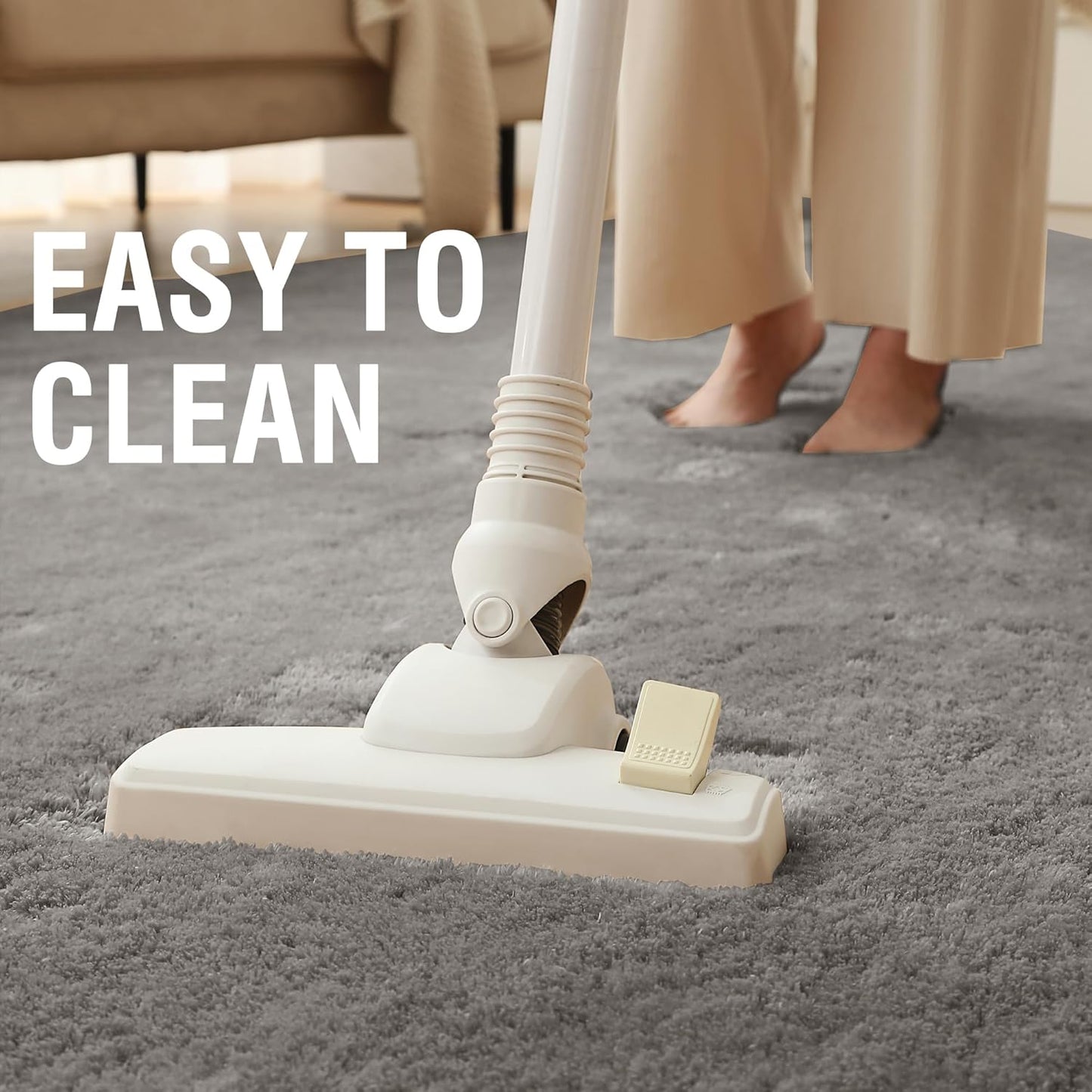 Bathroom Rug Small Entryway Throw Rugs for Bedroom, 2X3 Feet Mini Area Rug, Affordable Non Slip Fluffy Carpet, Fuzzy Soft Living Room Rugs, Home Decor Aesthetic, Nursery, Grey