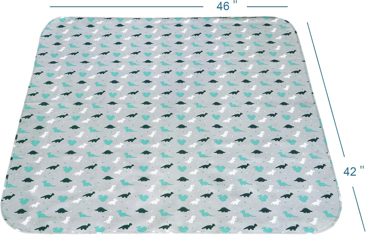 Splat Mat 2 Pack for under High Chair & Arts & Eating Mess, Waterproof Baby Playtime Anti-Slip High Chair Mat for Floor or Table, Reusable & Portable Splash Mat for under High Chair, 46" X 42" Gray