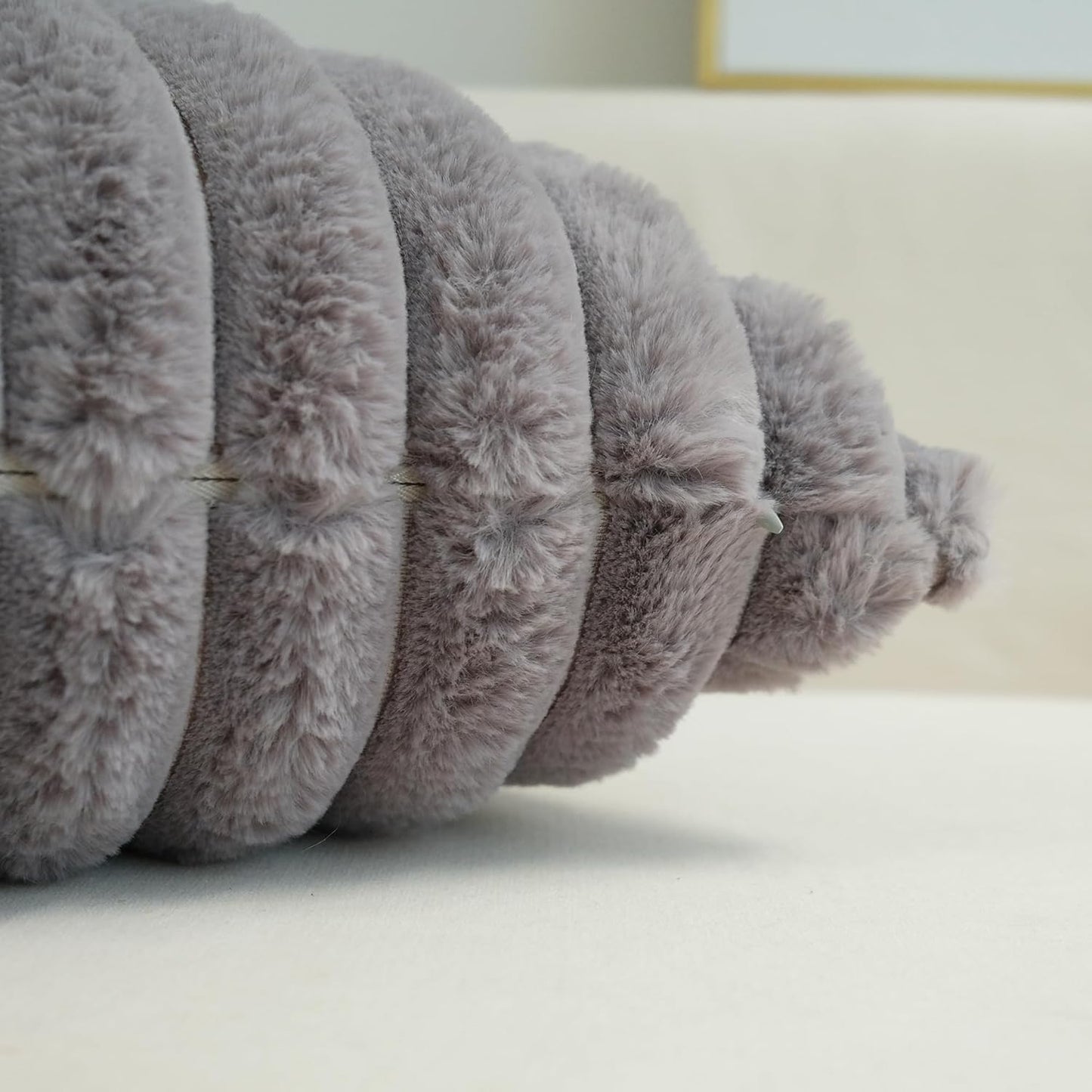 Pack of 2 Faux Fur Plush Decorative Throw Pillow Covers Couch Cushion Case Soft Pillowcases (Grey, 20 X 20-Inch)