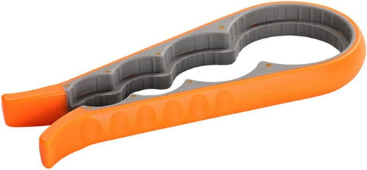 Ergonomic Jar and Bottle Opener for Limited Hand Strength with Non-Slip Grip for Effortless Lid Removal (Orange)