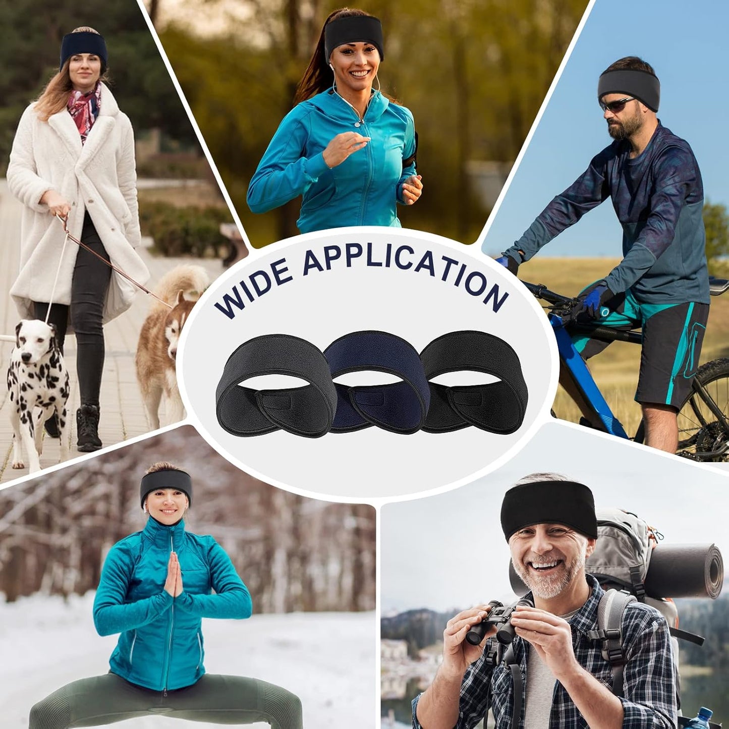 Ear Muffs Warmers Winter Fleece Headband for Men Women Kids Ears Cover Running Cycling Skiing