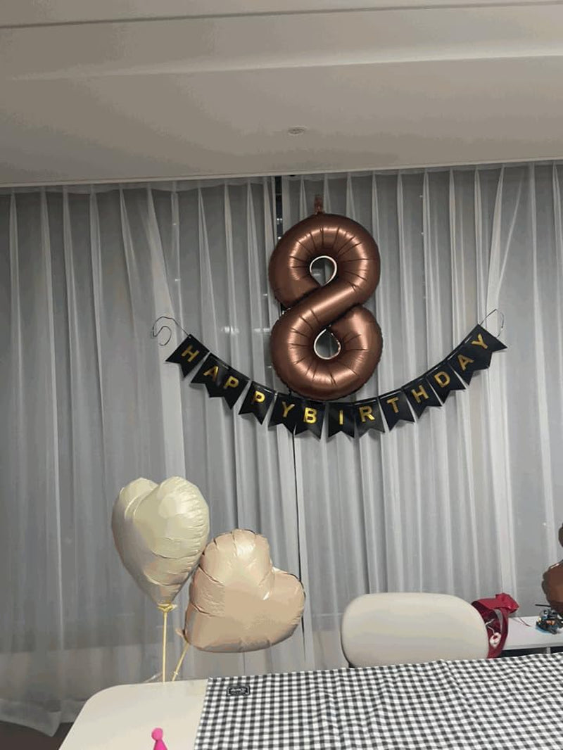 1 Balloon - Coffee Brown Birthday Number Balloons, 40 Inch Large Foil Balloons for Men Women Boys Girls Coffee Brown Themed Birthday Decorations