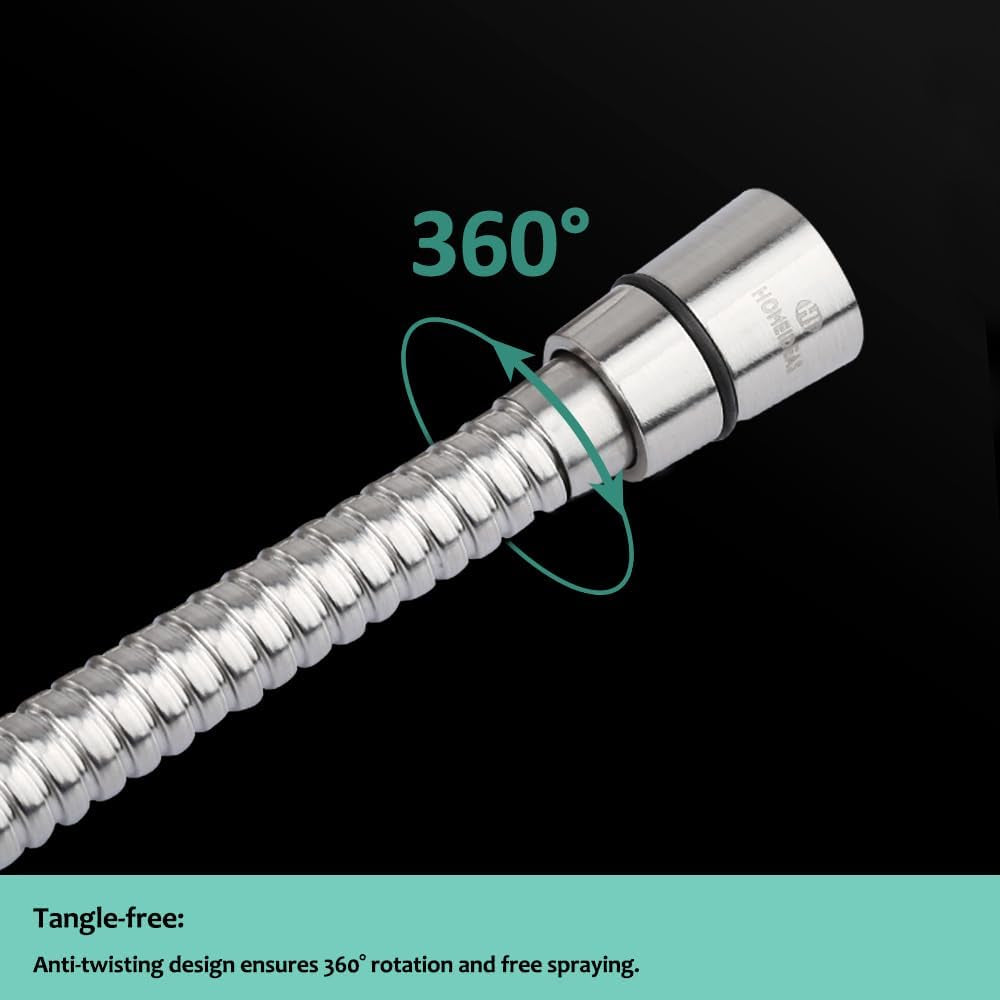 118 Inches Shower Hose, 10 Feet Extra Long 304 Stainless Steel Handheld Shower Head Hose Replacement, Flexible Hose Extension
