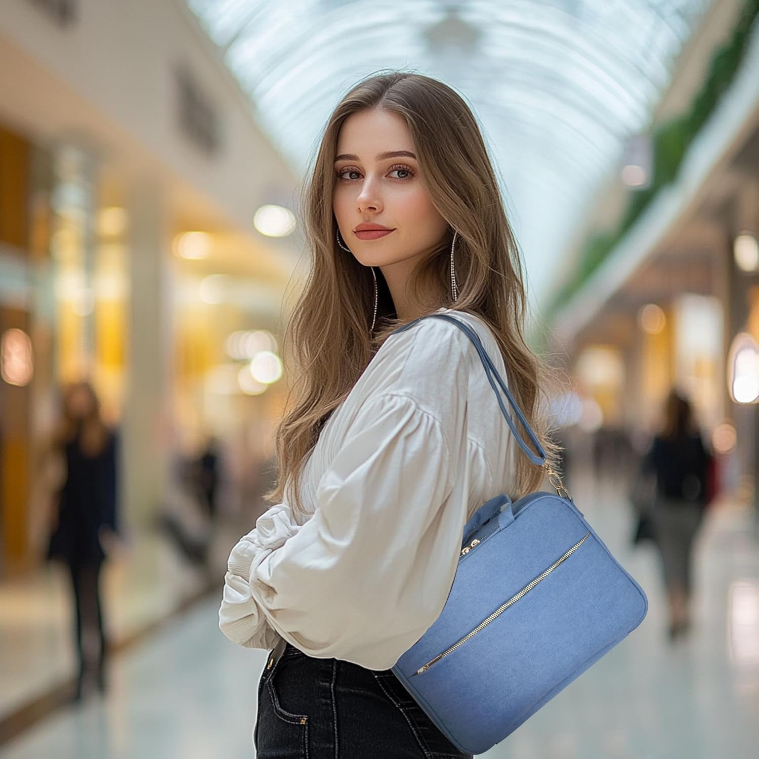 Elegant Bible Cover with Study Journaling Kit for Women, Featuring Shoulder Strap and Zip Storage Pocket, Perfect Gift for Bible Enthusiasts