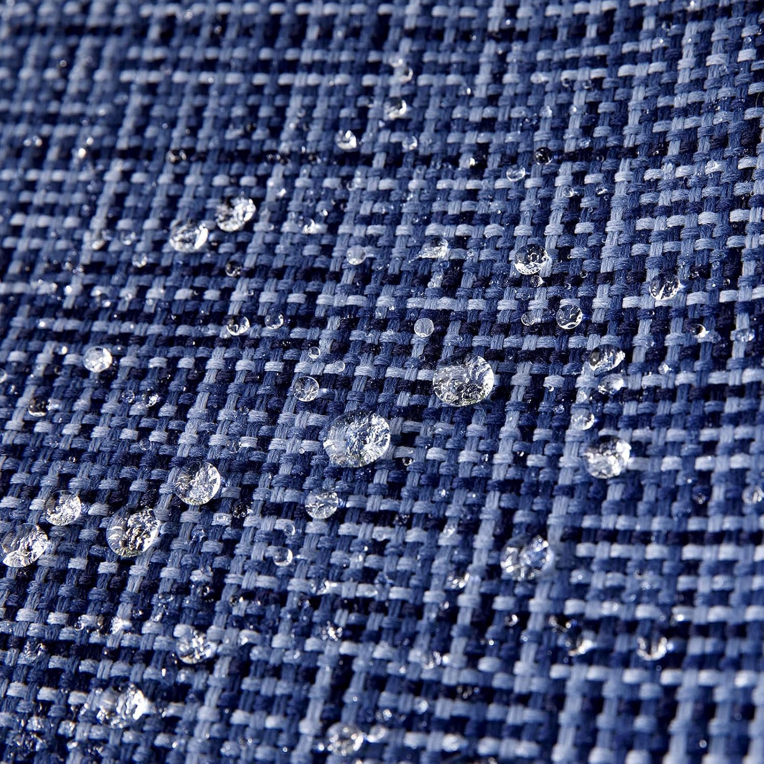 Outdoor Waterproof Throw Pillow Covers Decorative Farmhouse Water Resistant Cushion Covers for Tent Patio Garden Couch Sofa Pack of 2, 18X18 Inch Navy Blue