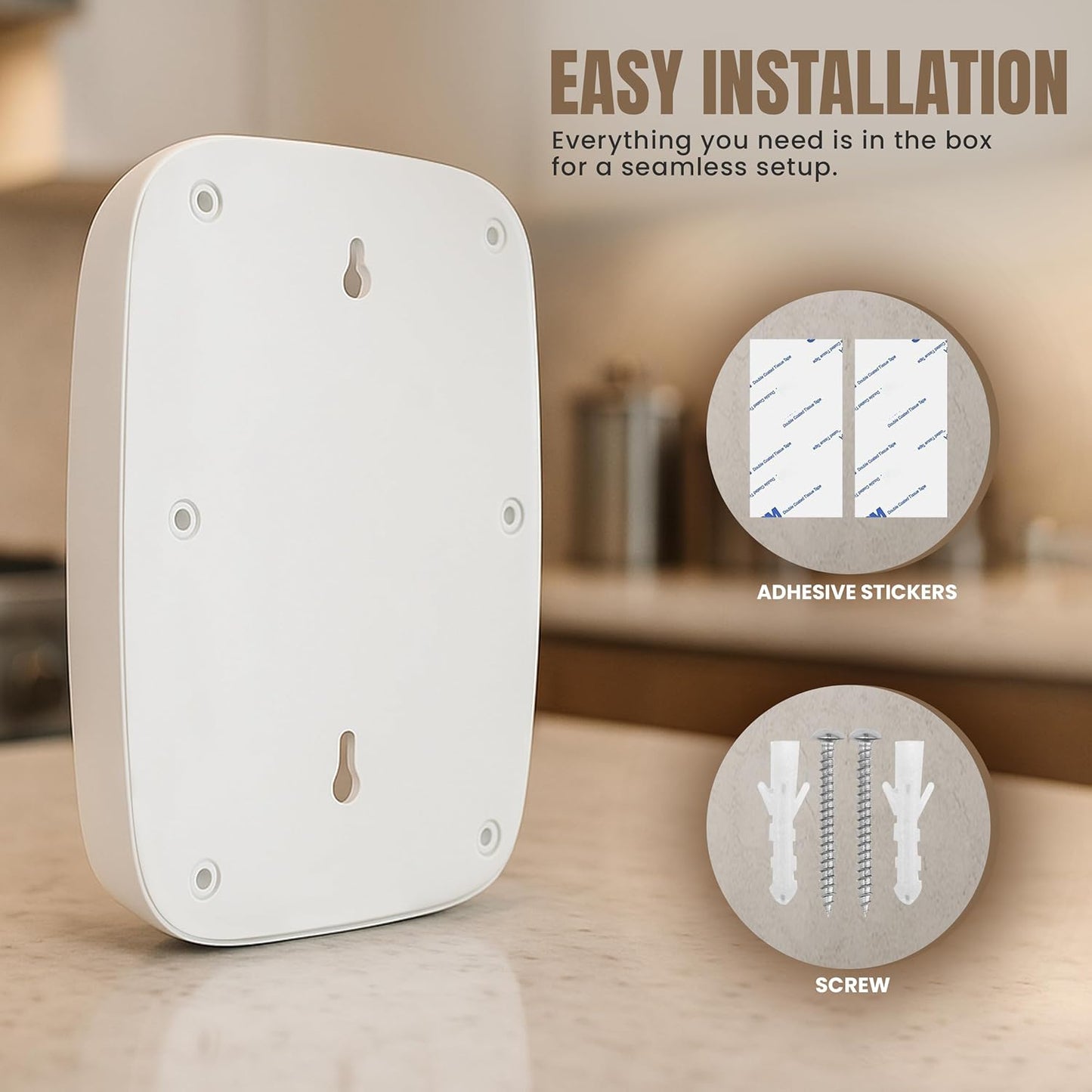 Plastic Bag Holder for Grocery Bags, Durable Plastic Bag Organizer Wall Mount, Storage Organizer & Saver for Grocery, Shopping & Trash Bags, White