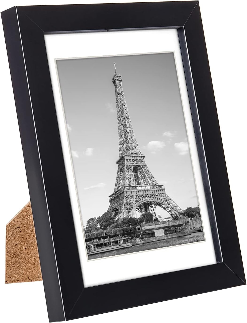 4X6 Picture Frame Set of 10, Display Pictures 3.5X5 with Mat or 4X6 Without, Multi Photo Frames Collage for Wall or Tabletop Display, Black