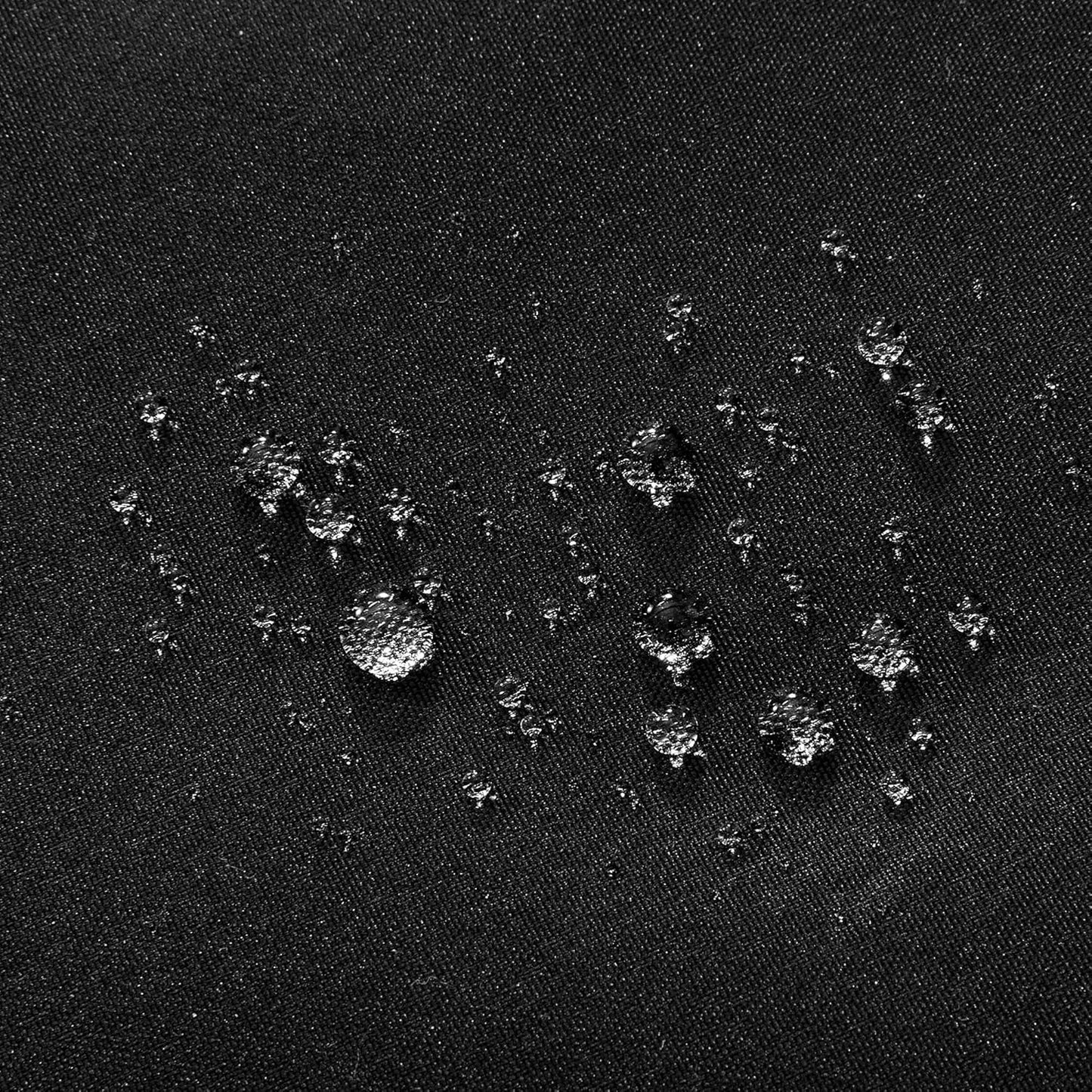 Fabric Shower Curtain or Liner with Weighted Magnets - Hotel Quality Opaque Black Shower Curtain for Bathroom, Machine Washable, Water Repellent - Black, 72X72