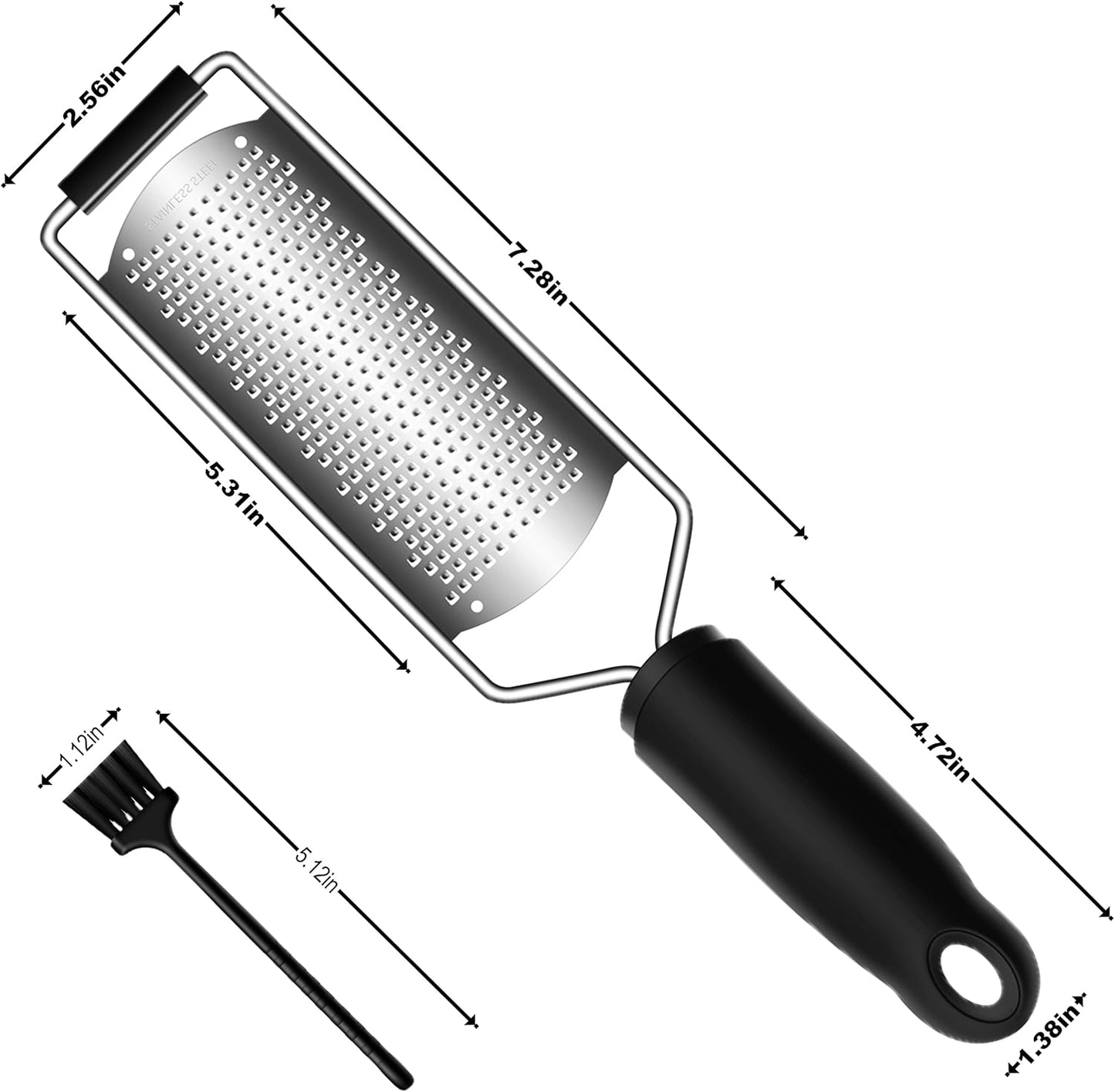 Cheese Zester Grater Handheld with Handle-Lemon Citrus Zester Tool Graters for Kitchen Stainless Steel Salad Spinner Cake Decorating Supplies,Perfect Kitchen Gadgets Zucchini Nutmeg Ginger Peeler