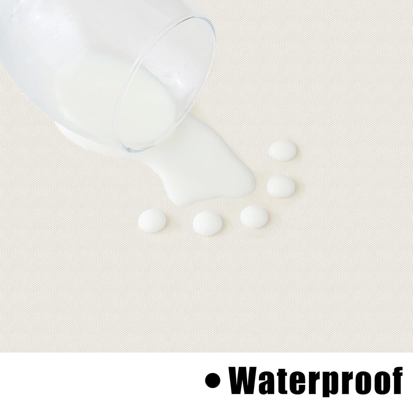 Rectangle Vinyl Tablecloth, Waterproof Spillproof Plastic Flannel Backed Table Cloth, Wipe Clean Table Cover for Dining, Buffet Parties and Camping (Beige, 54" X 78")