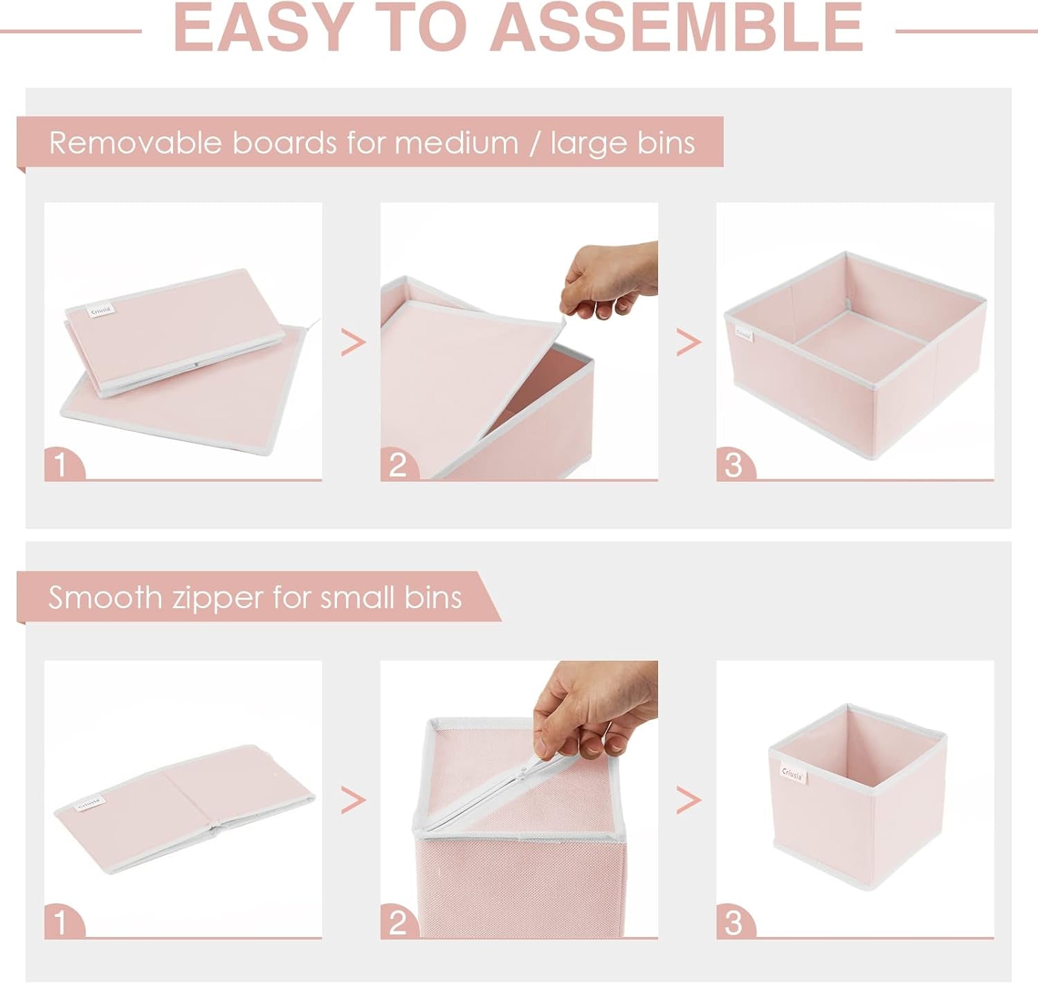 8 Pack Underwear Drawer Organizer, Drawer Organizer Clothes, Foldable Cloth Storage Box Closet Dresser Drawer Divider Organizer for Clothes, Scarves