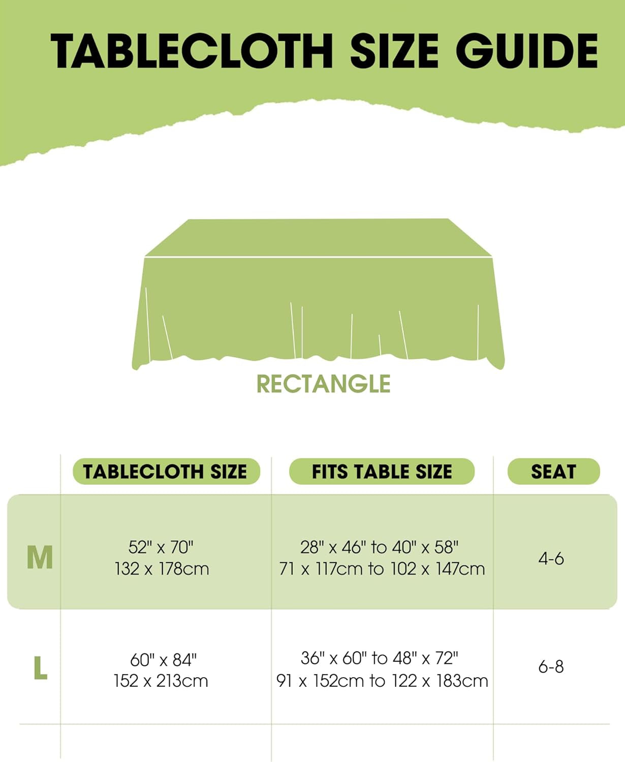 Rectangle Linen Tablecloth Waterproof & Stain Resistant, Wrinkle-Free Table Cloth Adds Elegance and Protection, Ideal for Dining, Party, Wedding and Outdoor, 52 X 70 Inch, Green