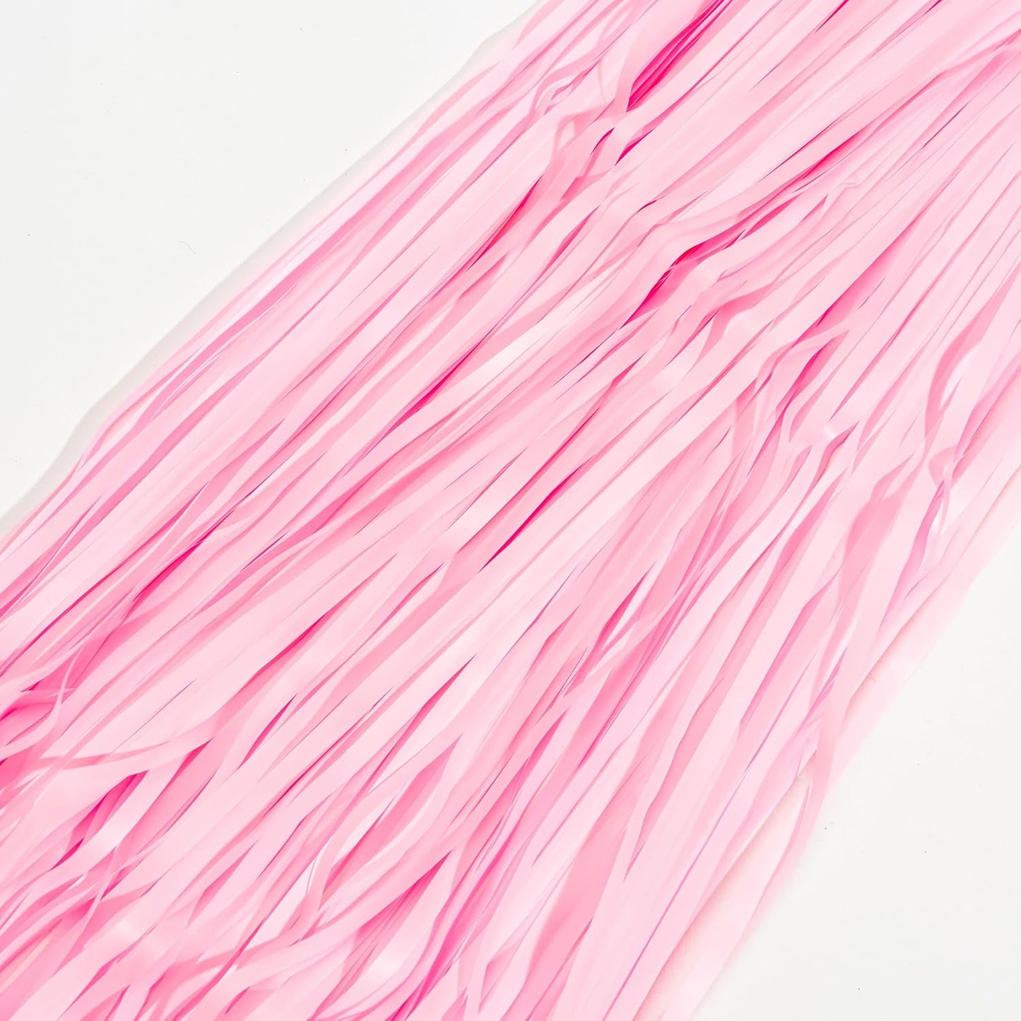 Pastel Pink Party Fringe Backdrop with Happy Bday Banner
