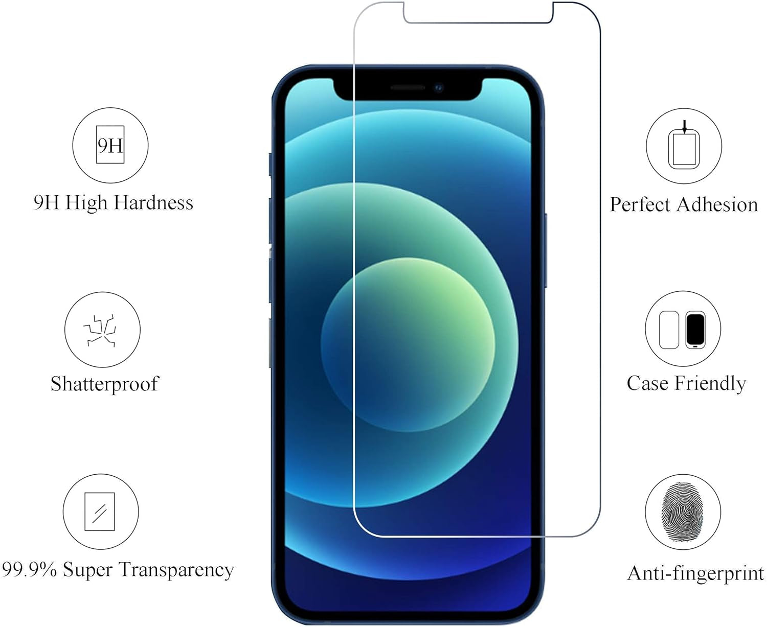 Glass Screen Protector Compatible for Iphone 12 Mini 2020 5.4 Inch 3 Pack Tempered Glass and Privacy Screen Protector Compatible for Iphone 12 Mini 2020 5.4 Inch 2 Pack anti Spy Tempered Glass