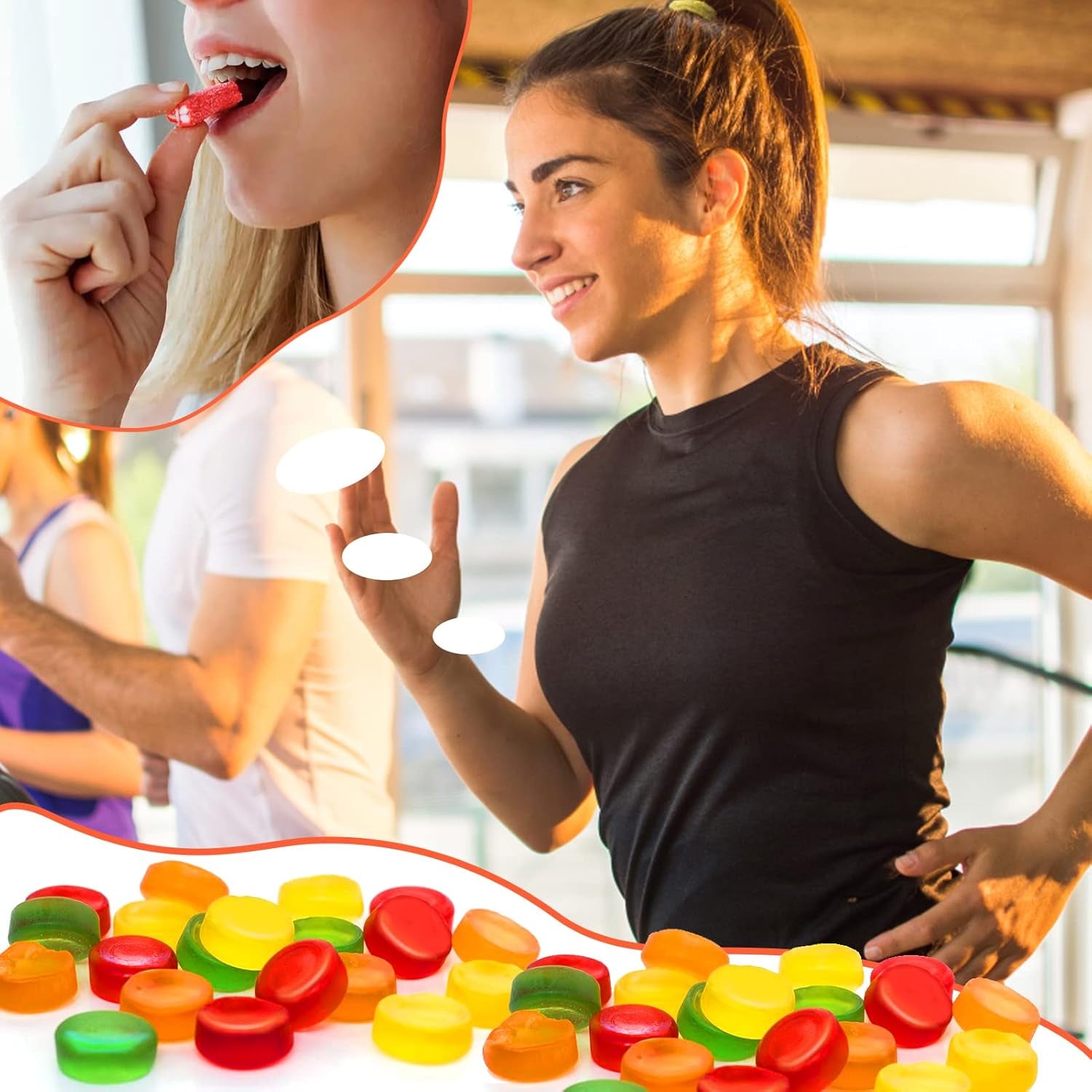 Gummy Molds Silicone for Keto Snacks, 4 Pcs 55-Cavity round Shape Mold for Apple Cider Vinegar Gummies Candy Making Supplies