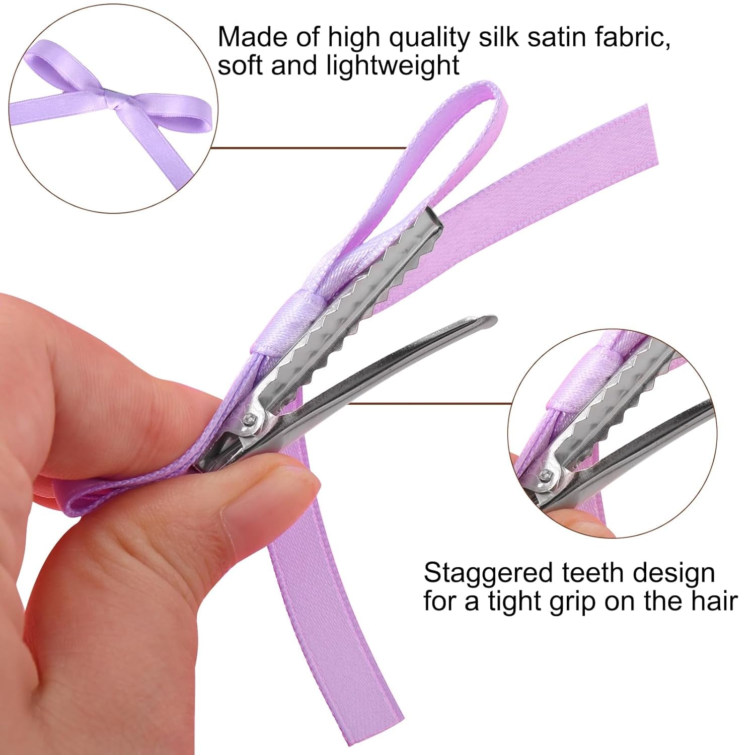 Hair Bows for Girls,20 PCS Small Bow Hair Clips Tassel Ribbon Bowknot with Short Tail,Ribbon Hair Bows Barrettes for Thick Thin Hair,Nonslip Hair Accessories Christmas Birthday Gifts