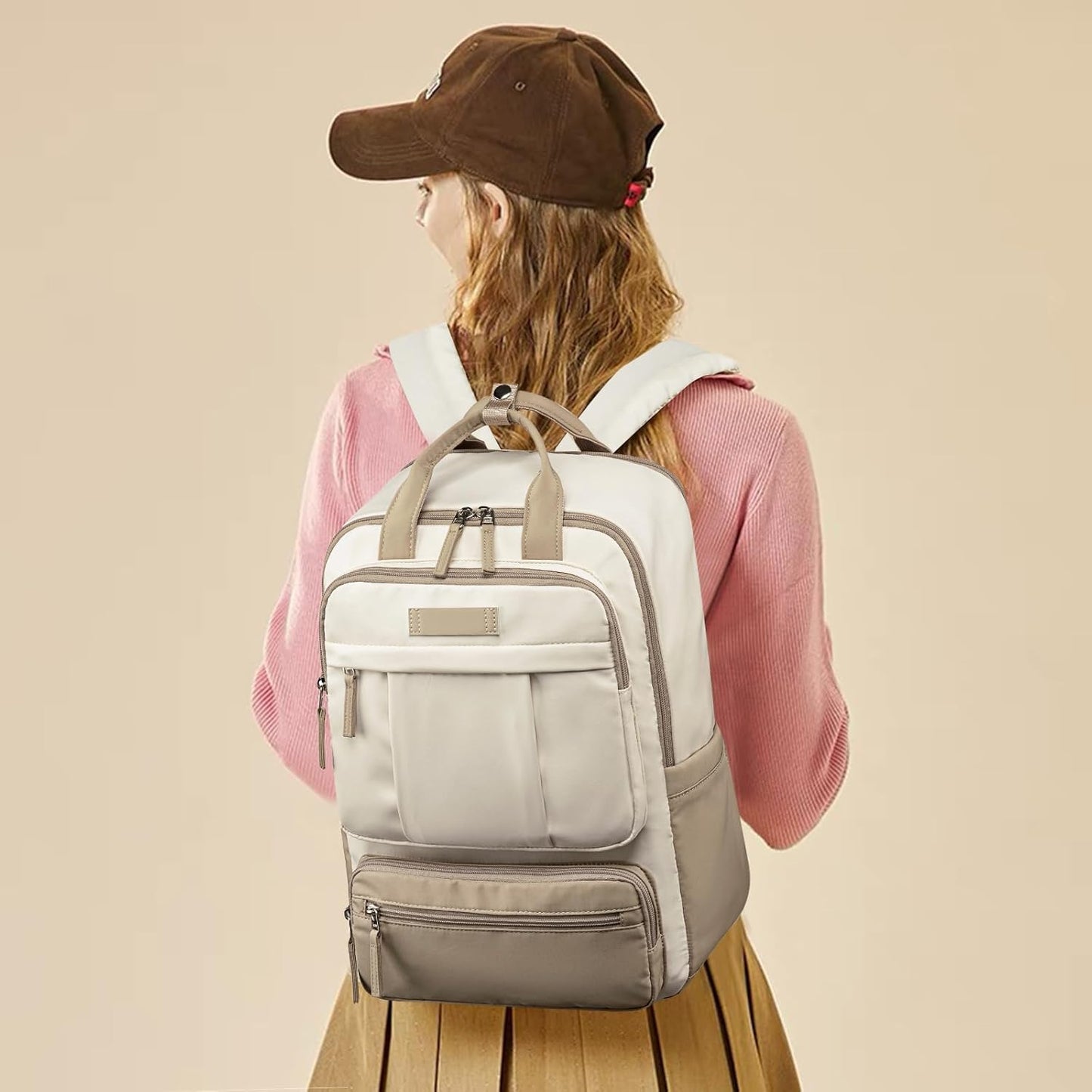 Laptop Backpack for Women Water Resistant Carry on Backpack Work Business Travel Bookbag Fashion College Schoolbag Fits 15.6 Inch Laptop Bag