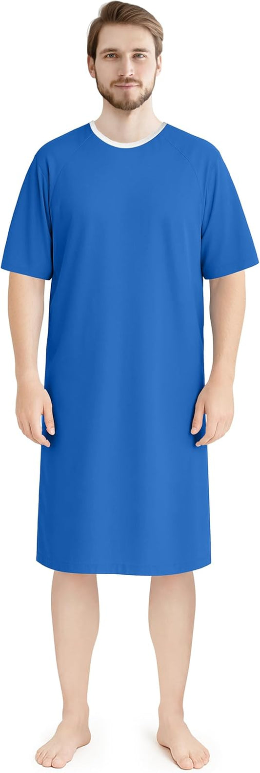 Men'S Hospital Gown Soft and Comfortable Patient Gown