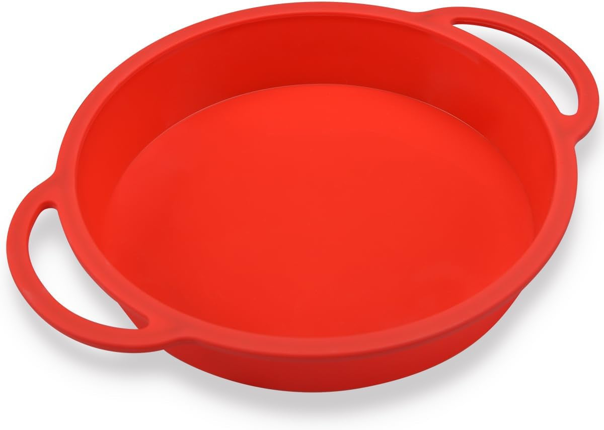 Regular 12 Cups Muffin Pan, 9" Cake Pan Silicone with Metal Frame
