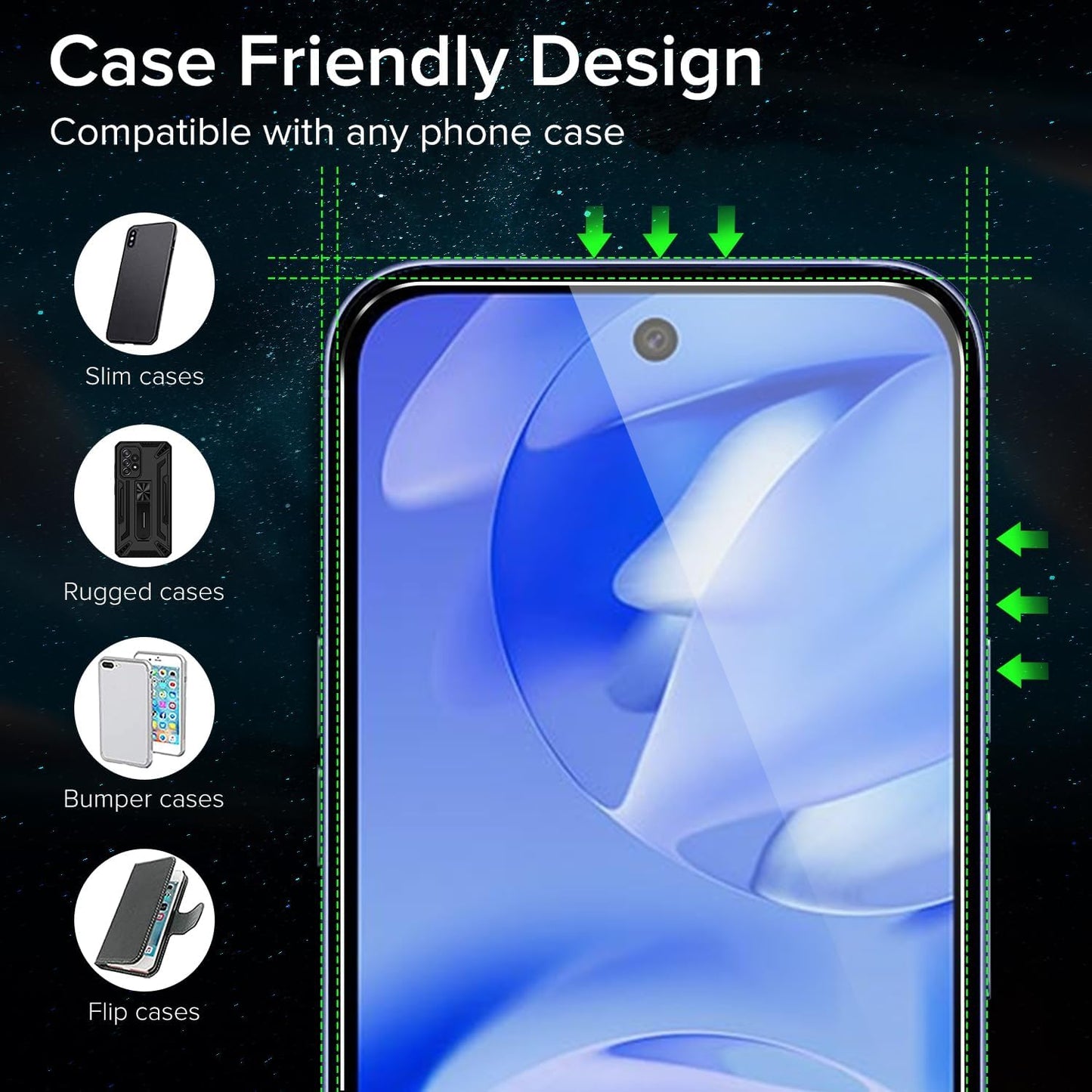 2 Pack Screen Protector for Google Pixel 9A, Tempered Glass Film, Alignment Frame, Easy Installation, Anti-Scratch Case Friendly Clear HD Film, 6.3-Inch