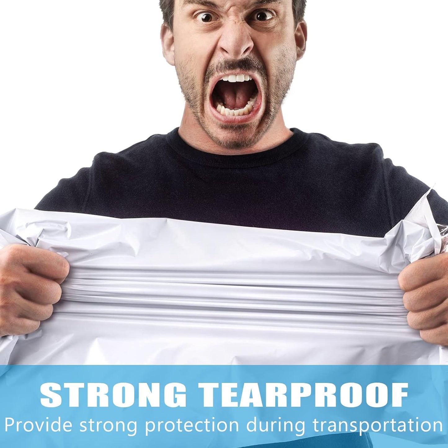 White Poly Mailers 6X9In 100Pcs, Shipping Bag for Small Business, Mailer Bags for Clothing, Self Strong Adhesive Mailing Envelopes for Package Suppliers, Flexible Secure Tear Resistant Postal Bag