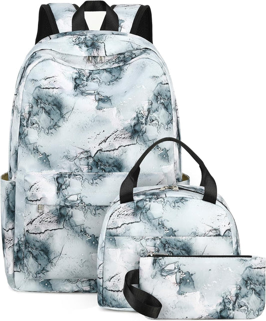Teen Girls School Backpack Kids Bookbag Set with Lunch Box Pencil Case Travel Laptop Backpack Casual Daypacks