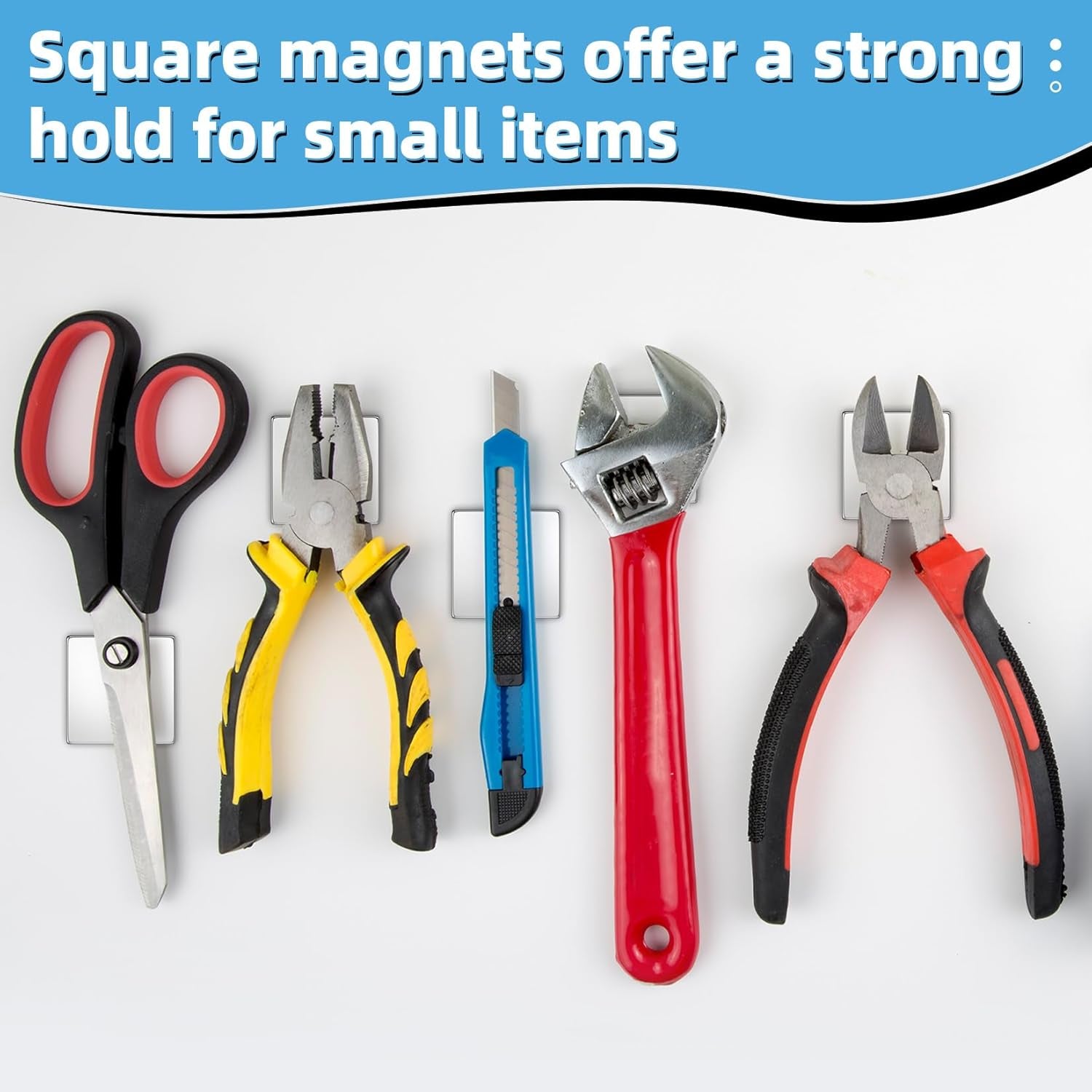 6 Pack Permanent Rare Earth Magnets, Powerful Neodymium Square Magnets for Fridge, DIY, Building, Science, Craft, Office, Whiteboard, Cruise 1.26 Inch X 1.26 Inch X 1/8 Inch