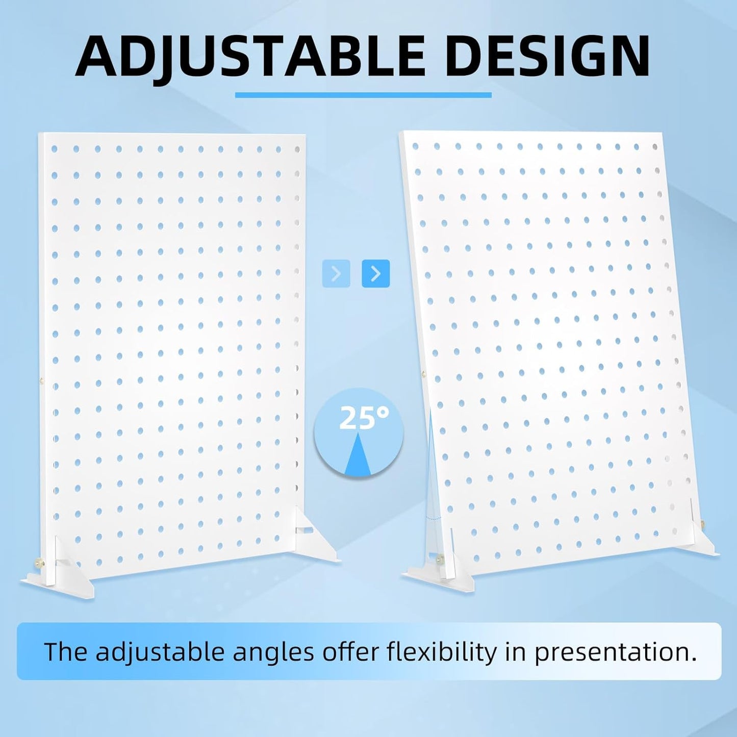 Peg Board Display - Vendors Pegboard Display Stand with Peg Hooks, Stands for Craft Shows & Fairs - Jewelry Retail Display Rack for Accessories - Earring & Pin Stands 1SET White(16X12Inch)